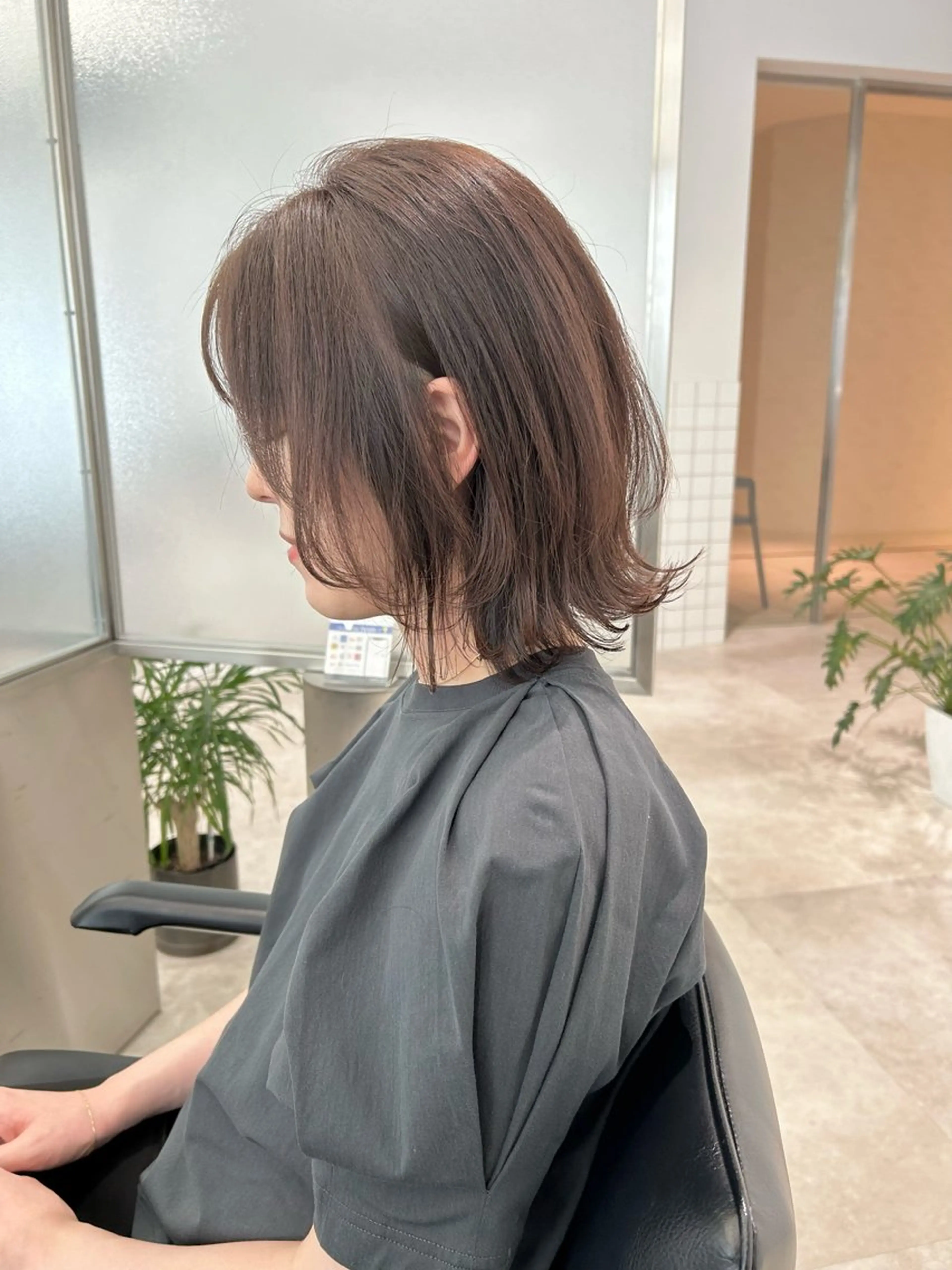 ミディアム ミディアムレイヤー レイヤーカット GO TODAY  SHAIR SALON 梅田NU茶屋町店所属・田中成美/レイヤー カット/透明感カラーのヘアスタイル