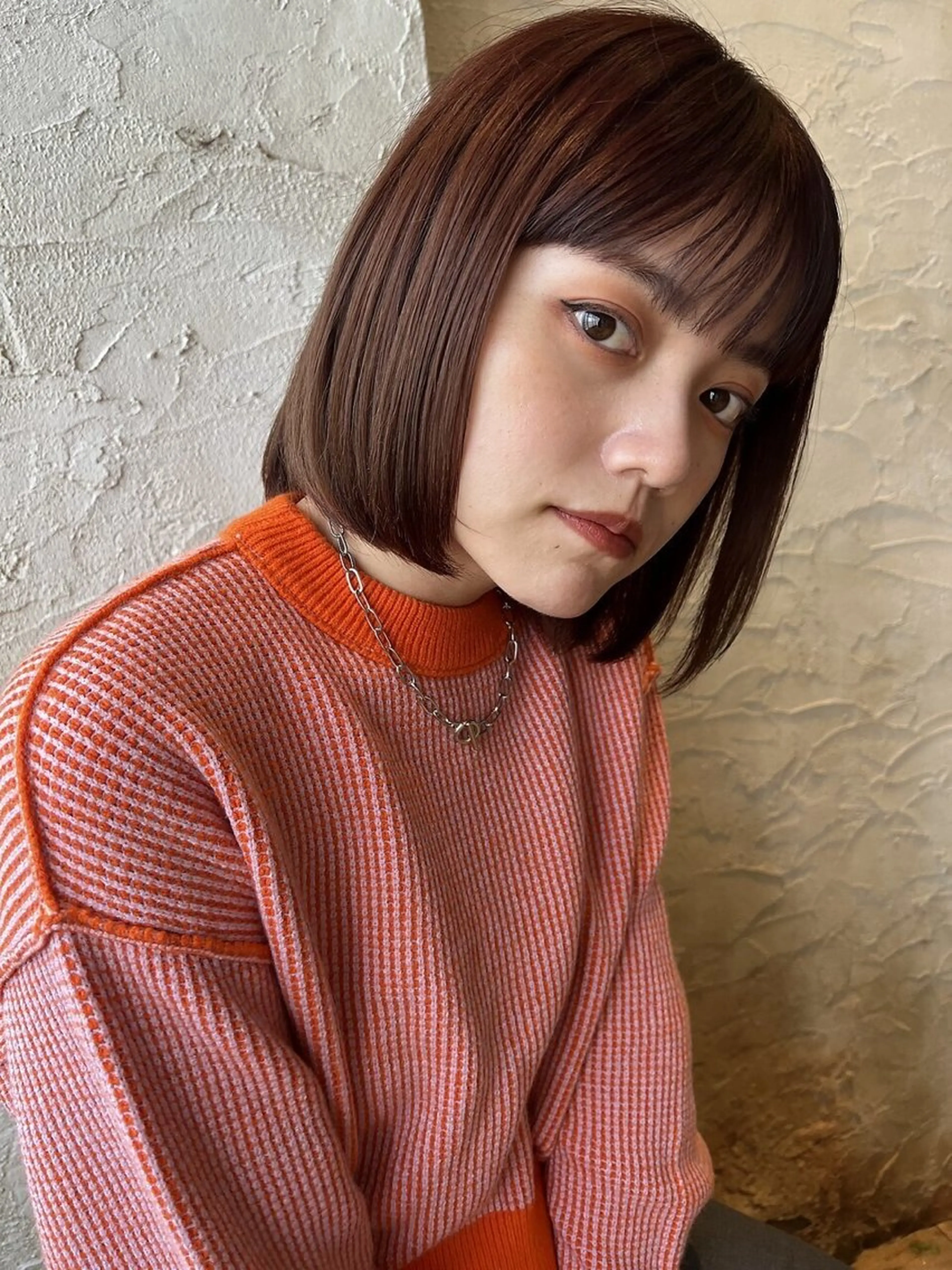 ショート YASU🍎CUT 赤系カラー/ヘアケアのヘアスタイル