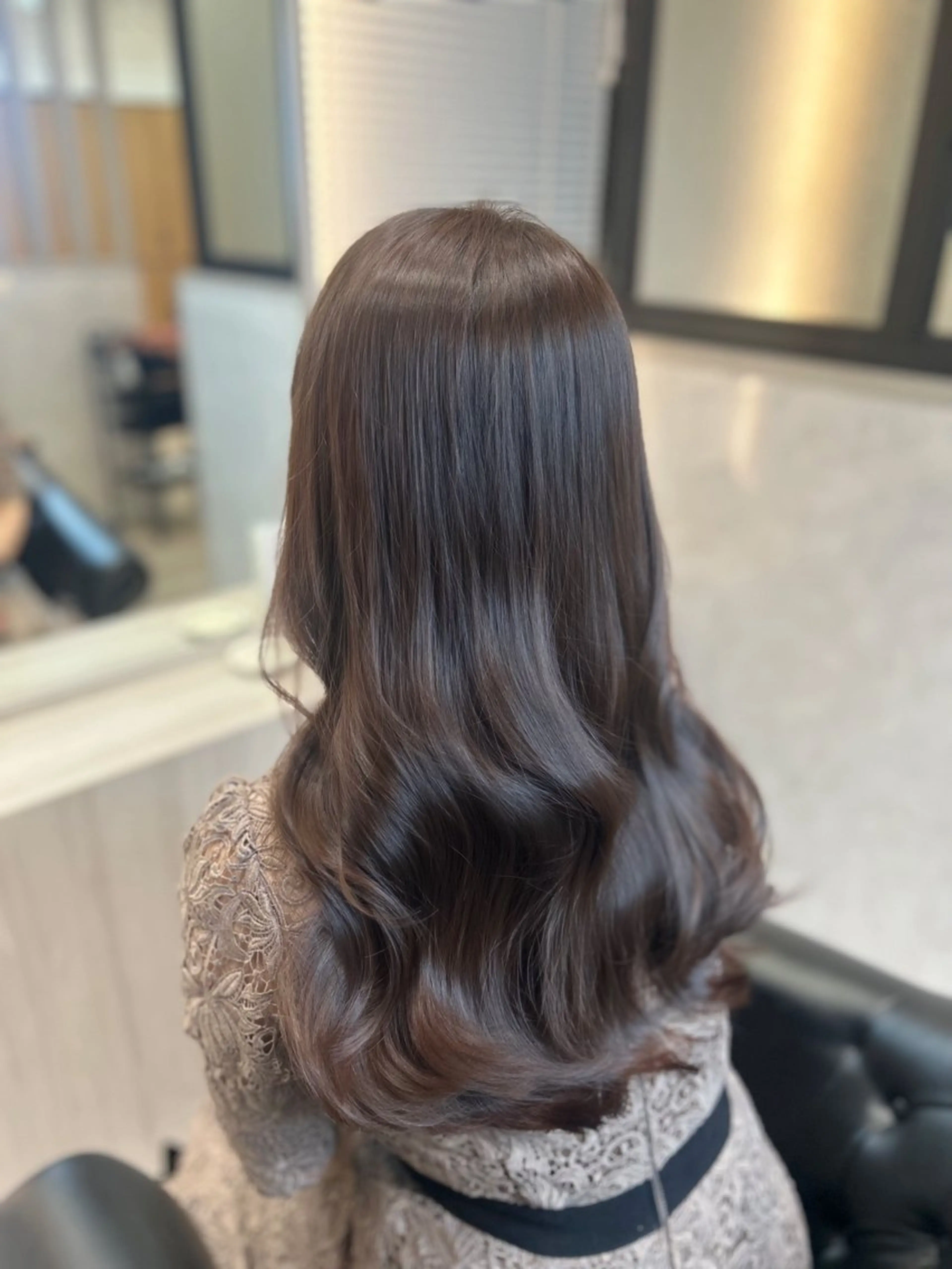 ロング カラー カット ヘアカラー トリートメント &chaLme   心斎橋所属・emi/髪質改善/ 韓国風/艶カラーのヘアスタイル