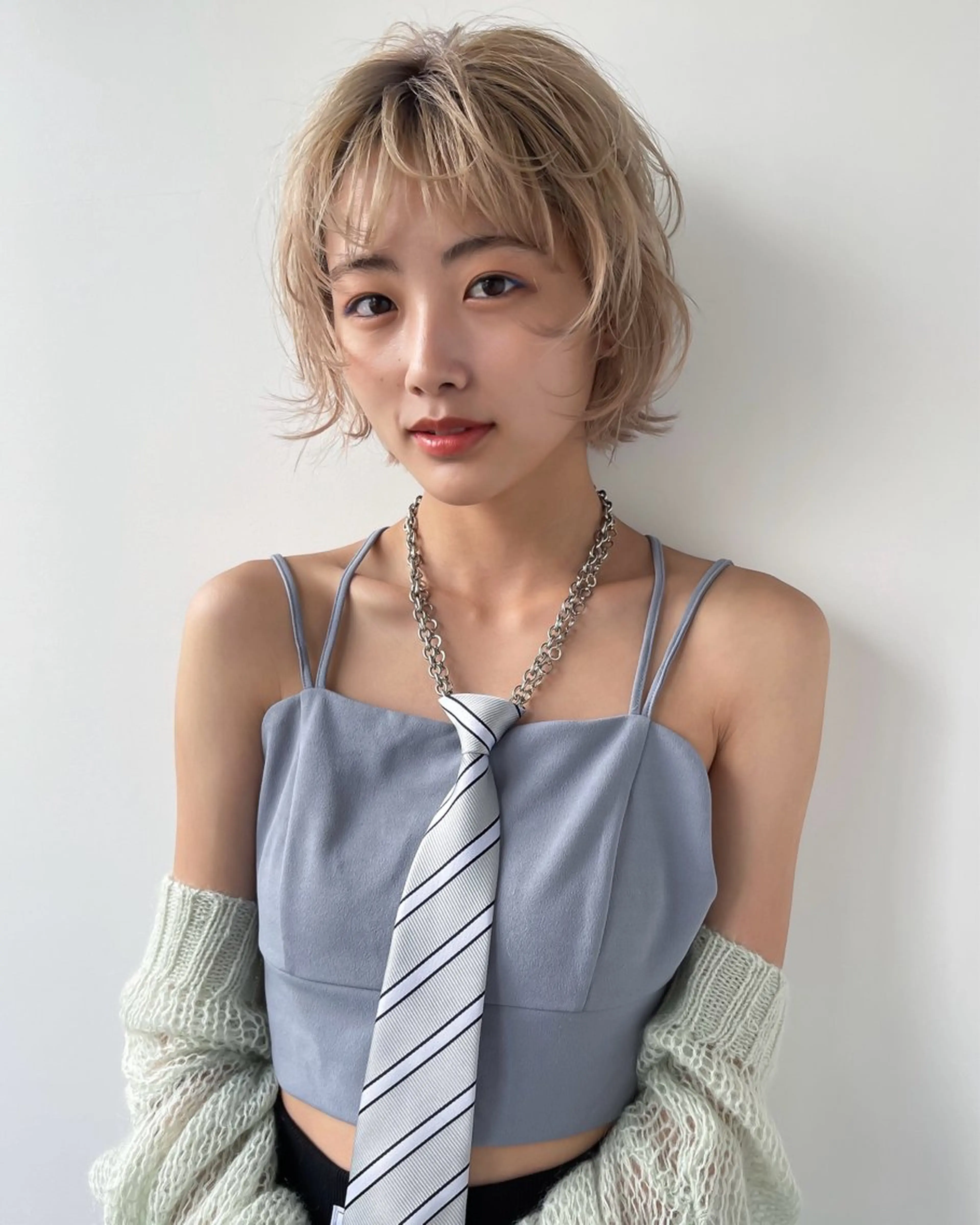 ショート カラー ボブ ウルフカット ウルフボブ 似合わせカット ケアパーマ喜来雅由のヘアスタイル