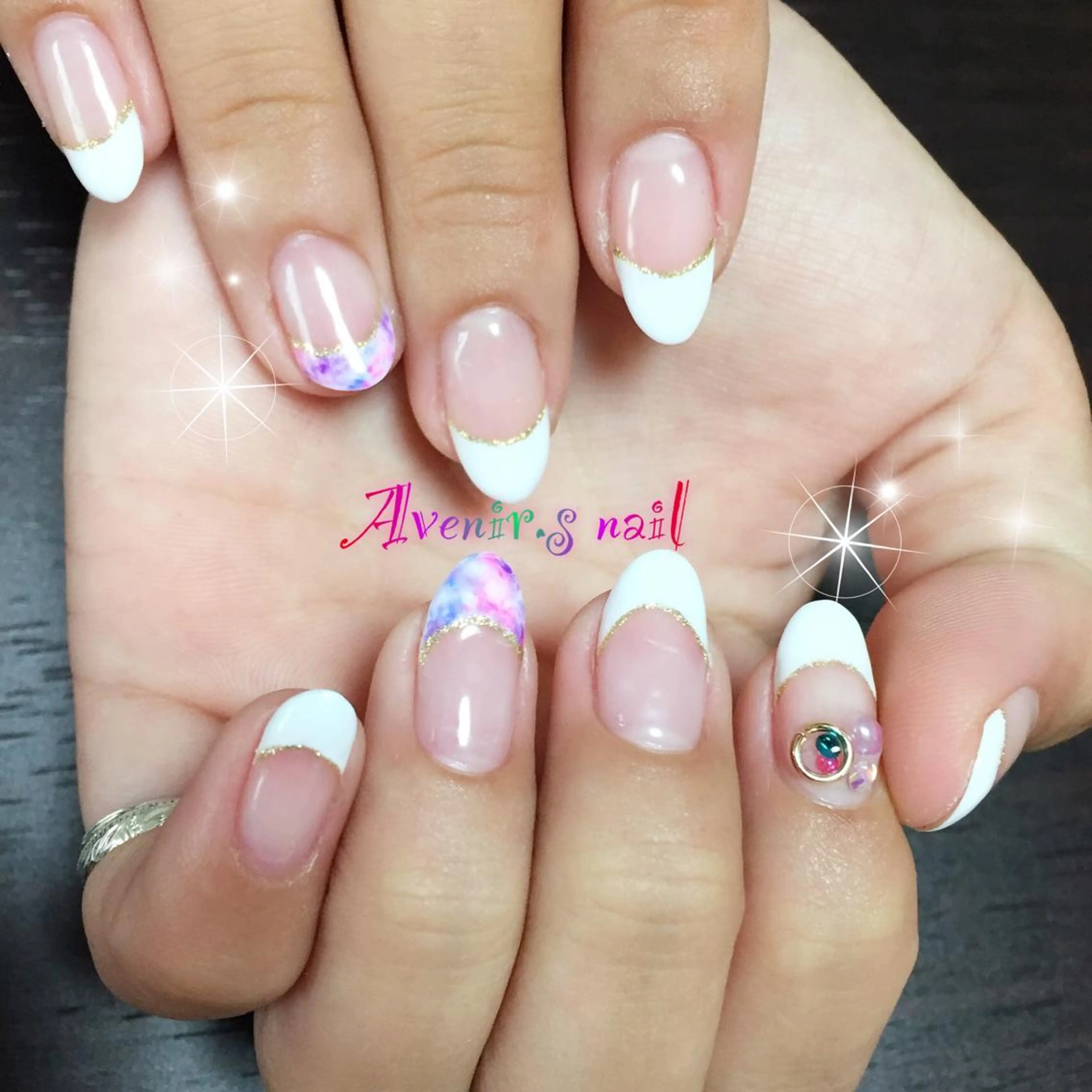 ネイル アートネイル フレンチネイル Home Salon Avenir.のネイルデザイン