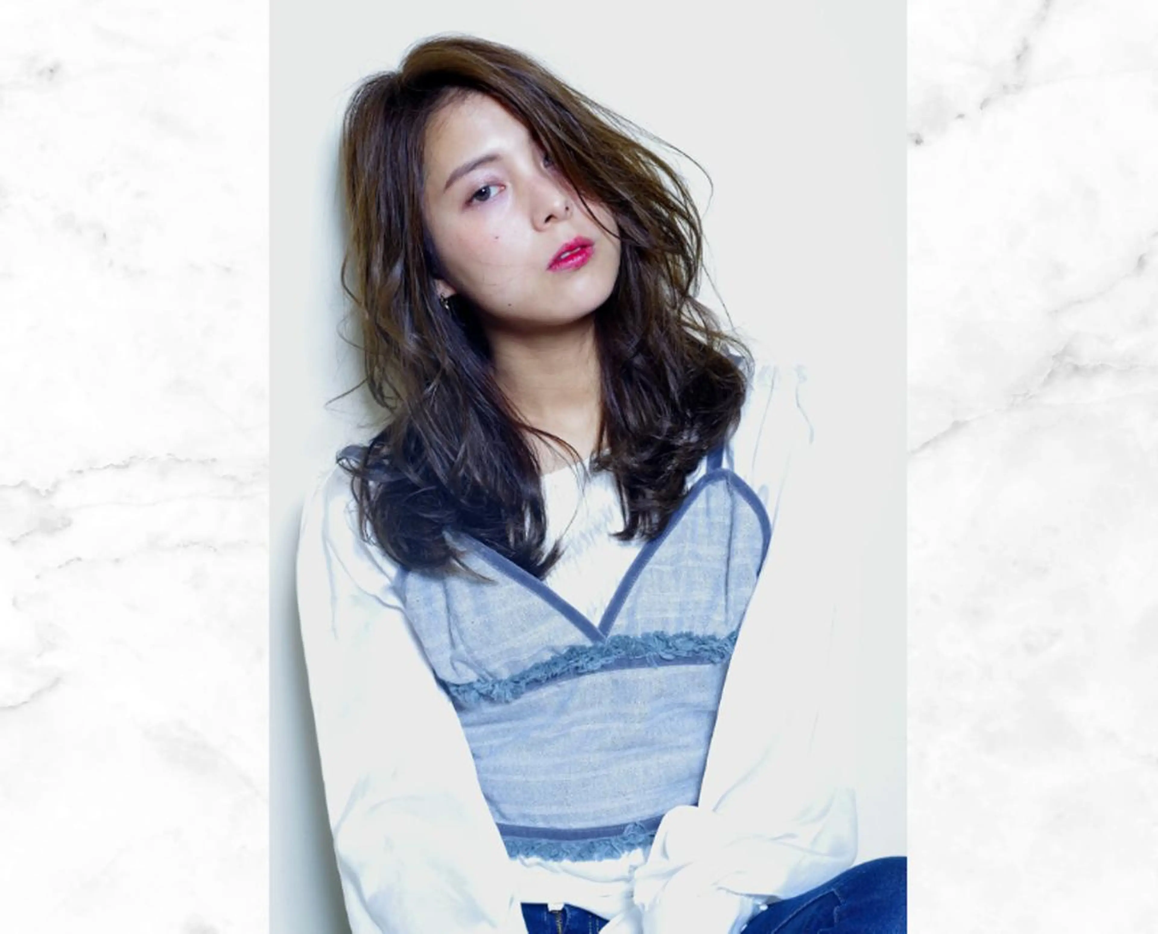 セミロング カラー 髪質改善shoma mikiのヘアスタイル