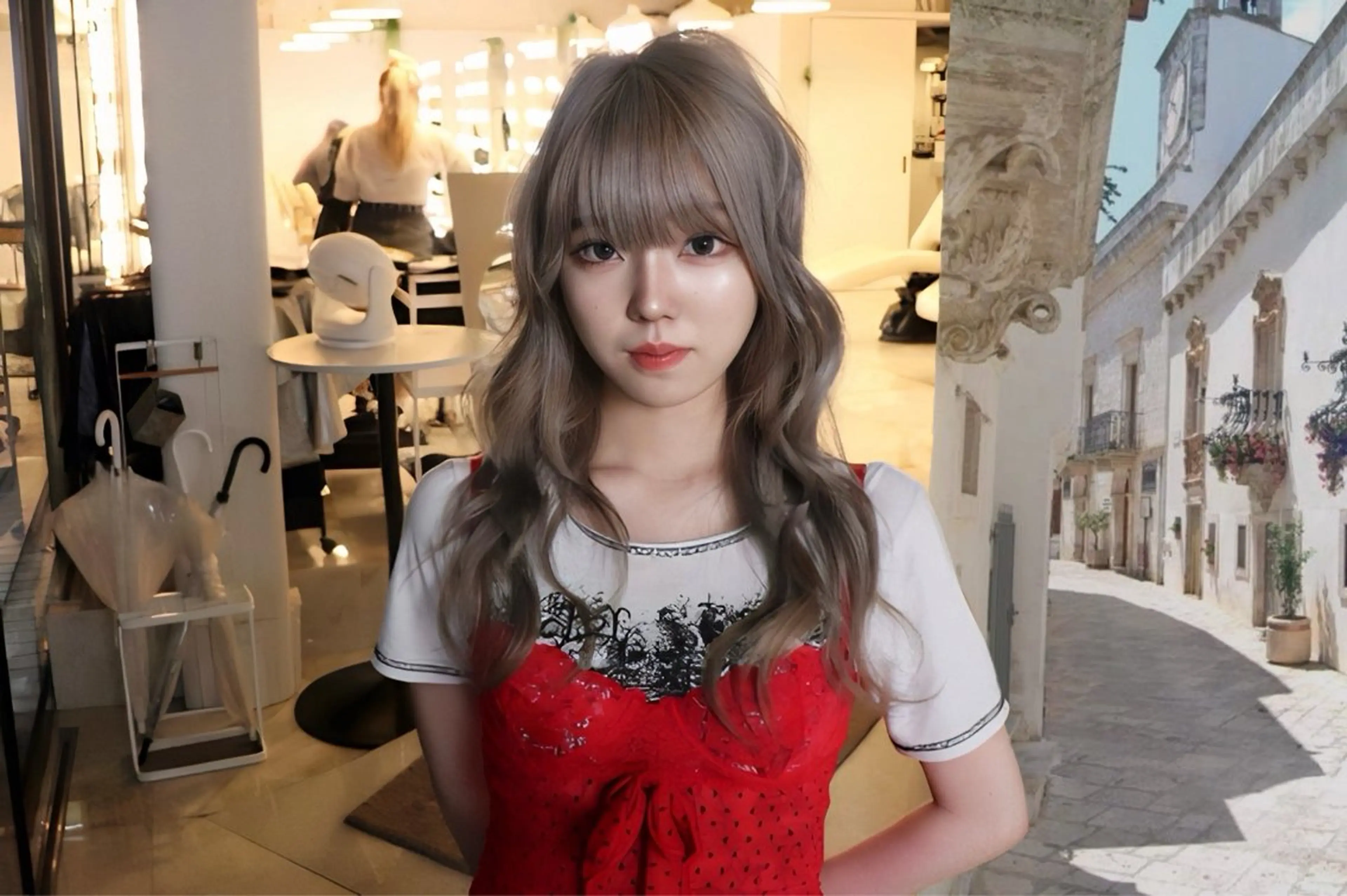 ミディアム SHIN レイヤーカットのヘアスタイル