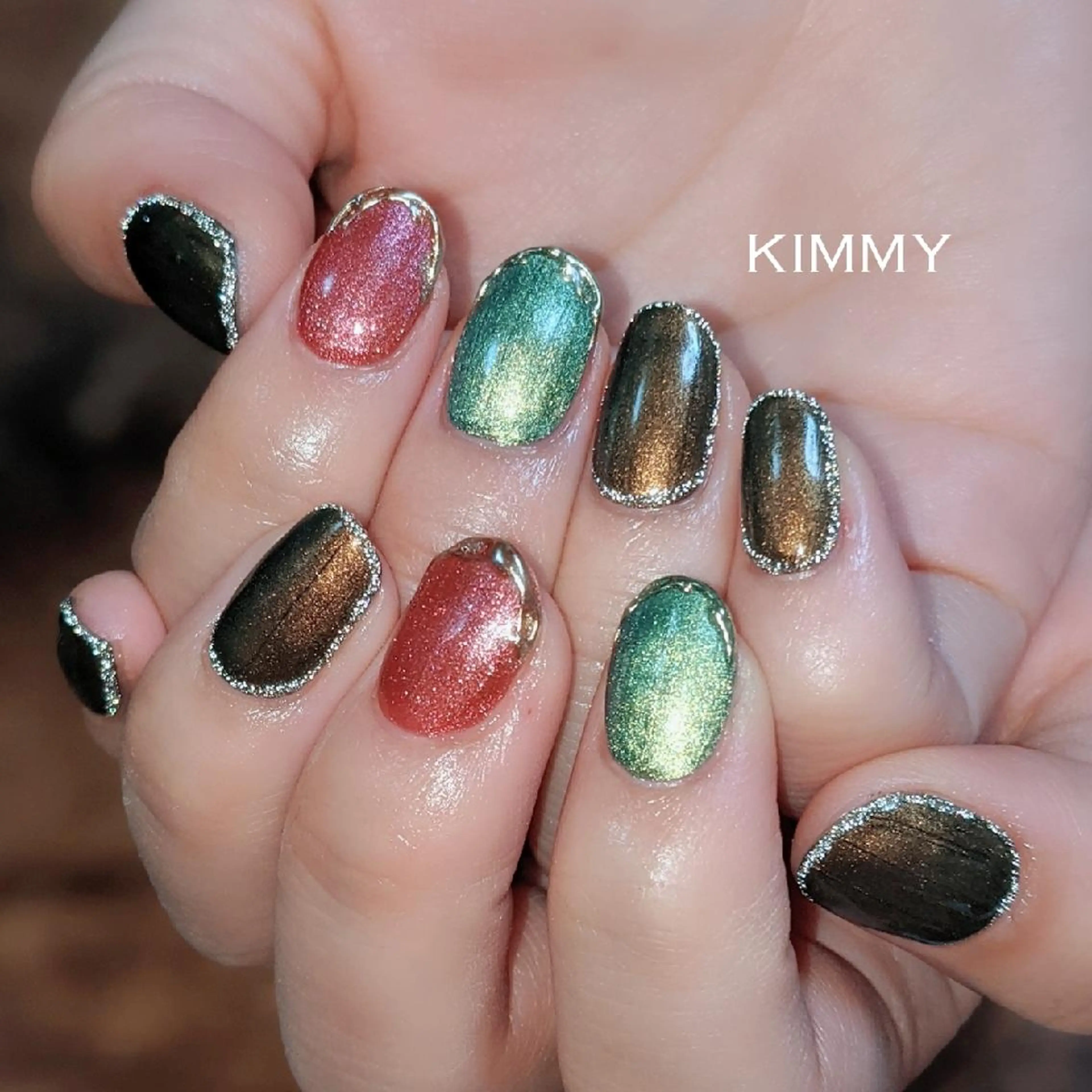 ネイル フラッシュネイル ハンドネイル kimmy nailsのネイルデザイン