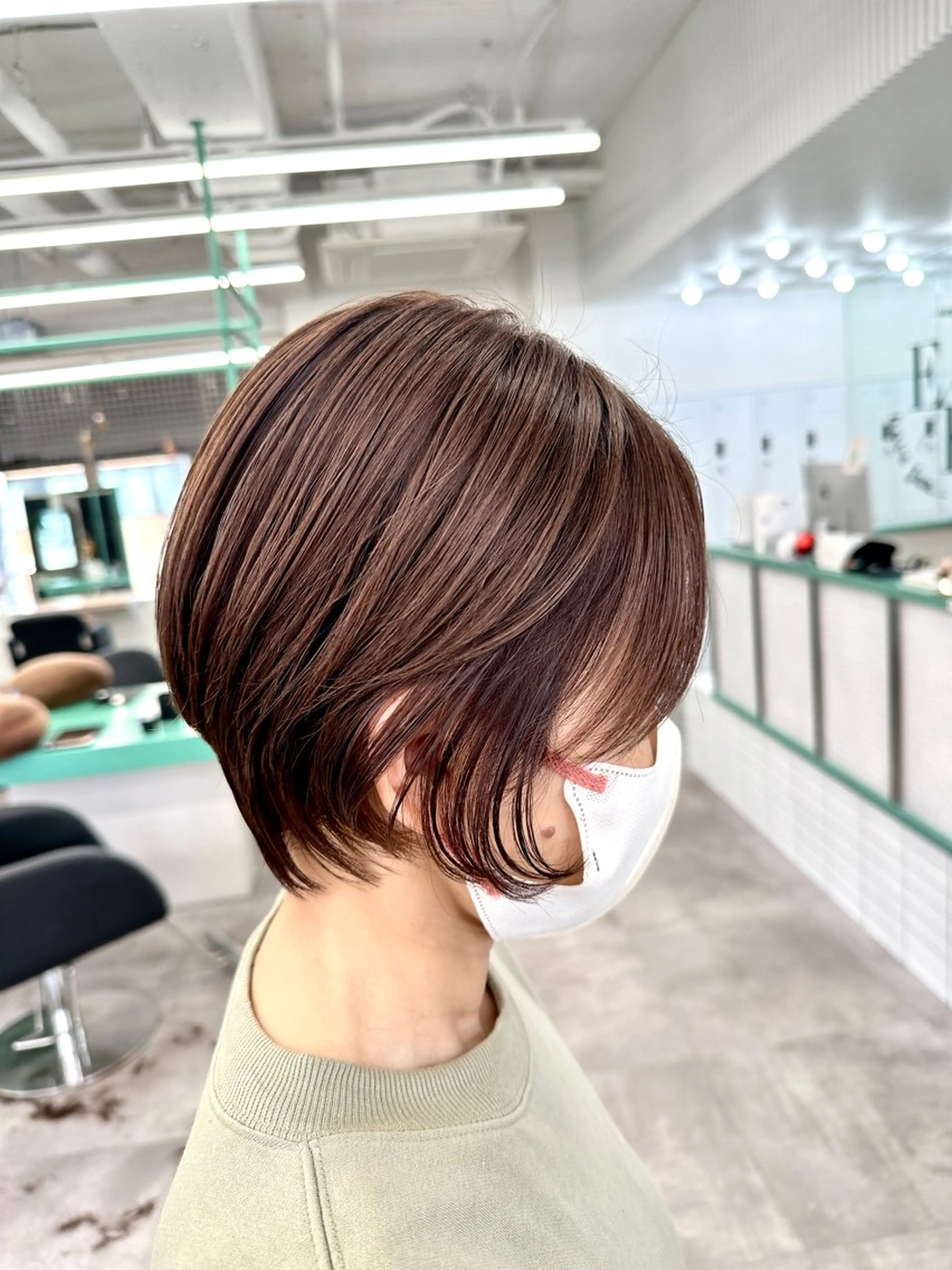 ショート ショートヘア カット ヘアカラー トリートメント 💚透明感カラー💚 ♻️本間♻️のヘアスタイル