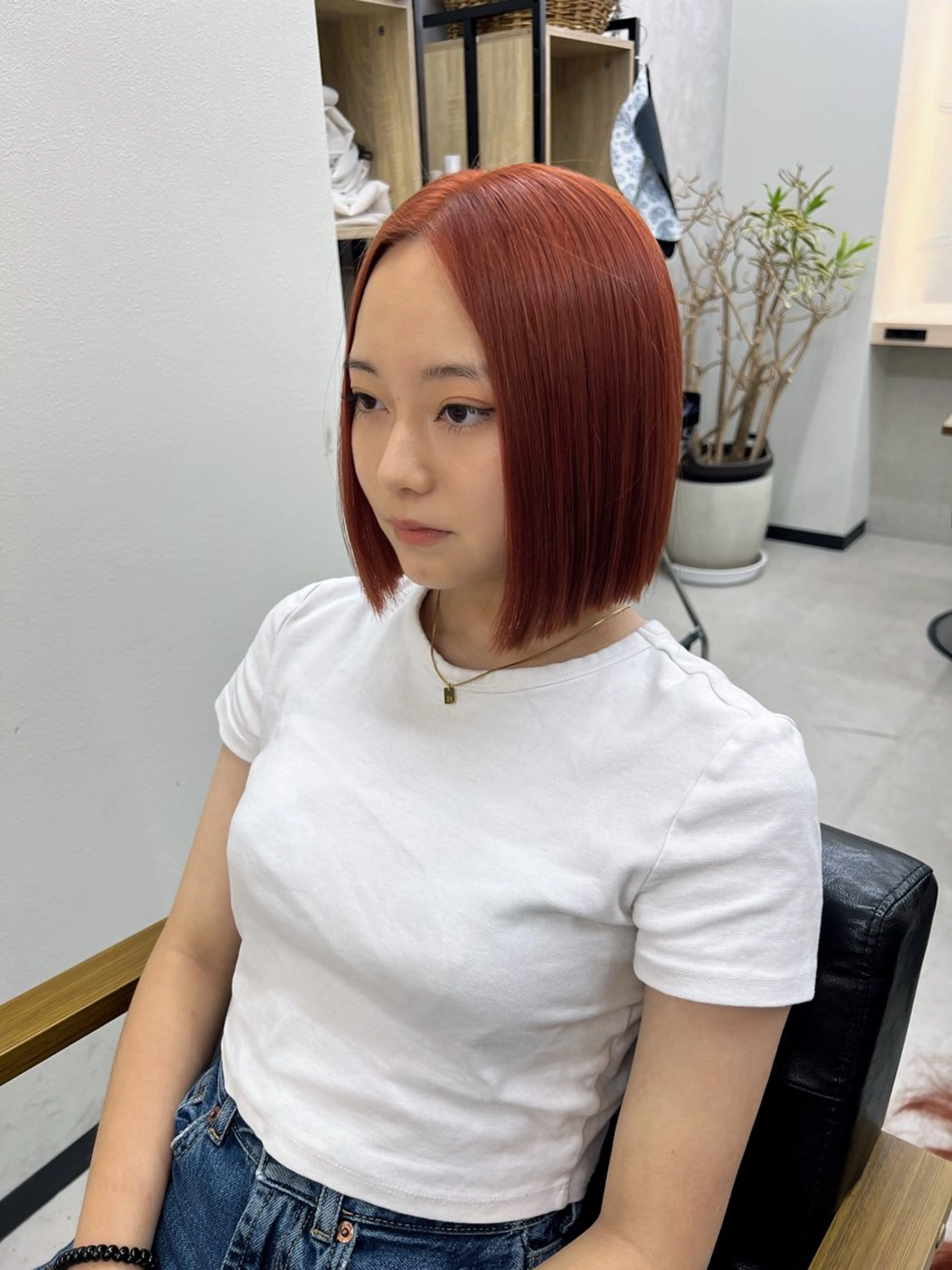 カラー オレンジ ALEAP himekaのヘアスタイル