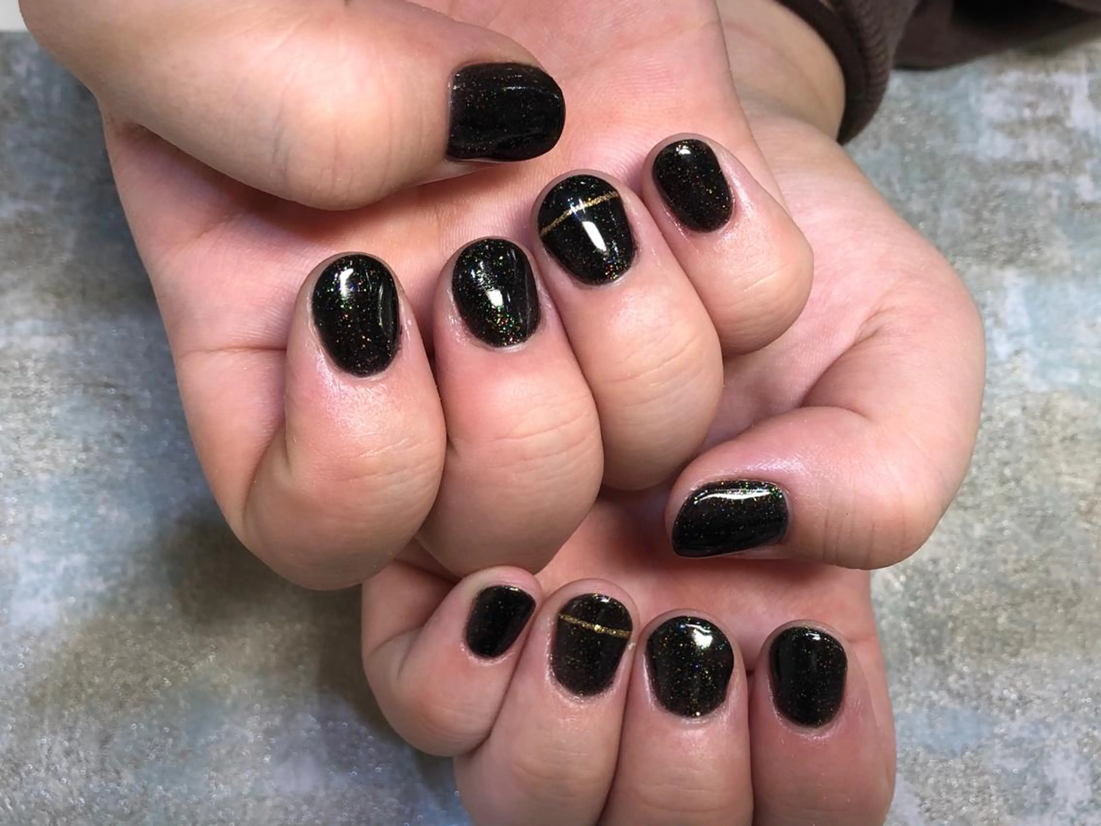 ネイル ラメ(グリッター) ワンカラーネイル ハンドネイル fairy 村居 愛香のネイルデザイン