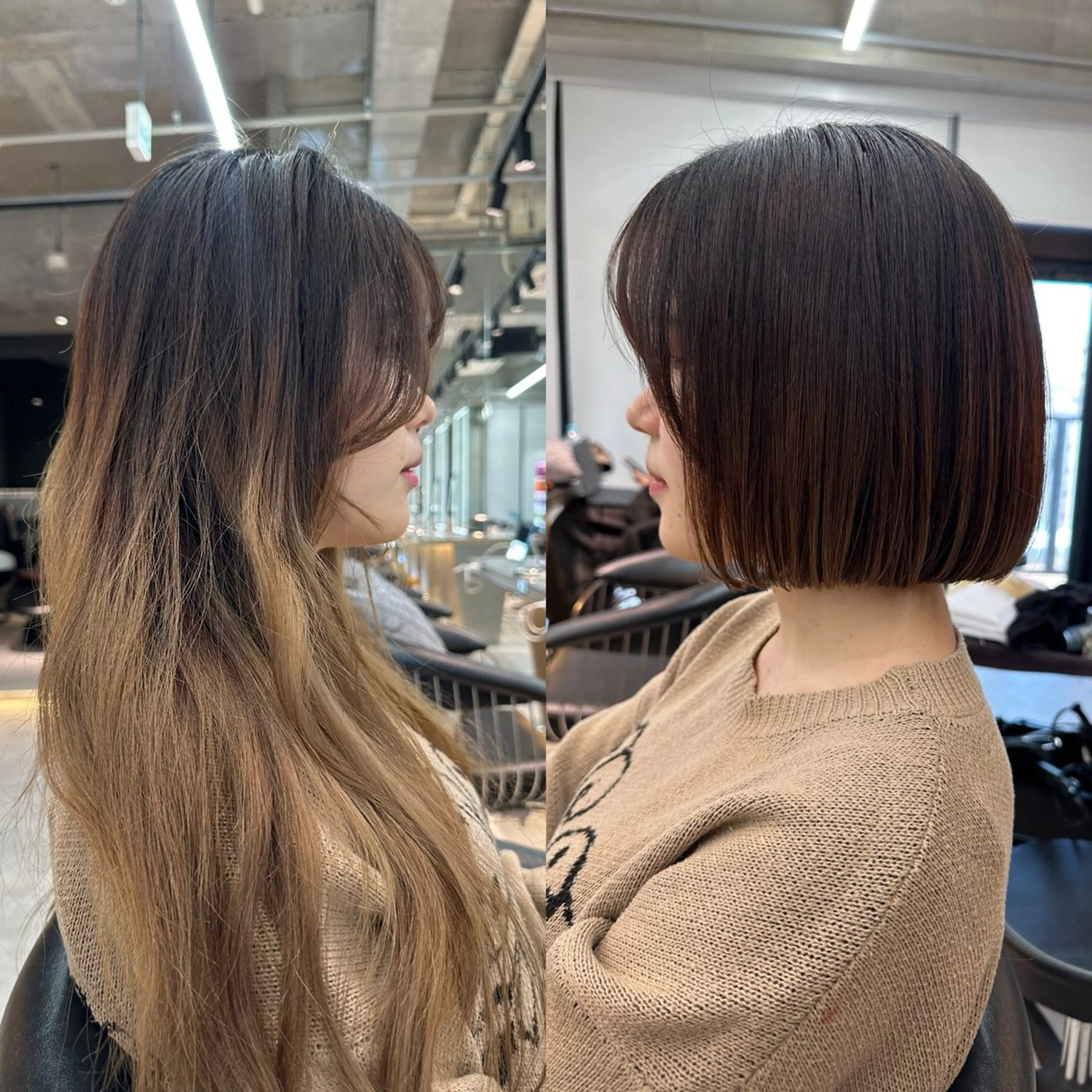 ミディアム カット ヘアカラー 縮毛矯正 トリートメント ✨髪質改善特化✨副 店長椎葉信乃介のヘアスタイル