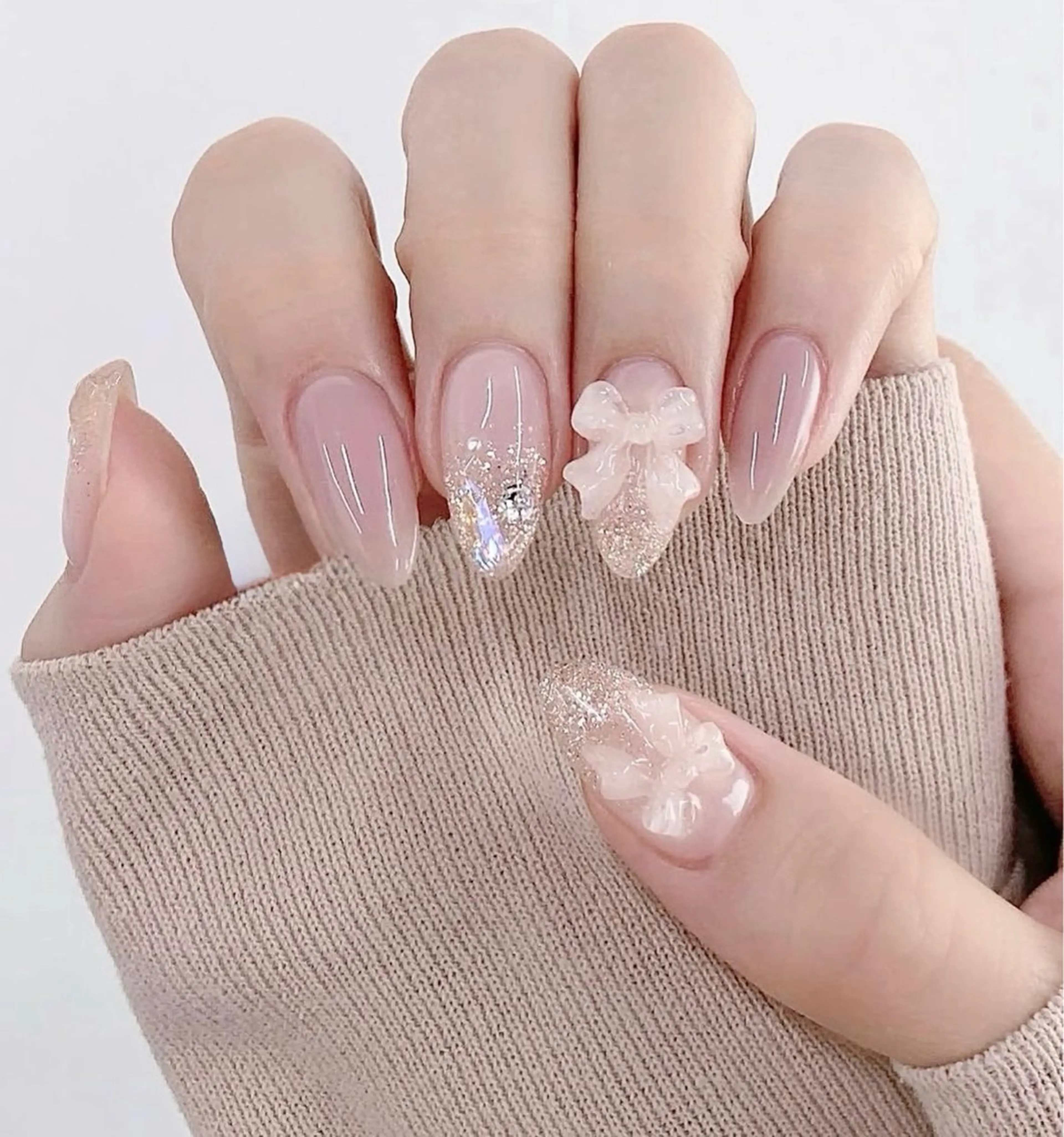 ネイル 長さ出し フレンチネイル グラデーション 卒業式 マグネットネイル ハンドネイル MIHANA NAILのネイルデザイン