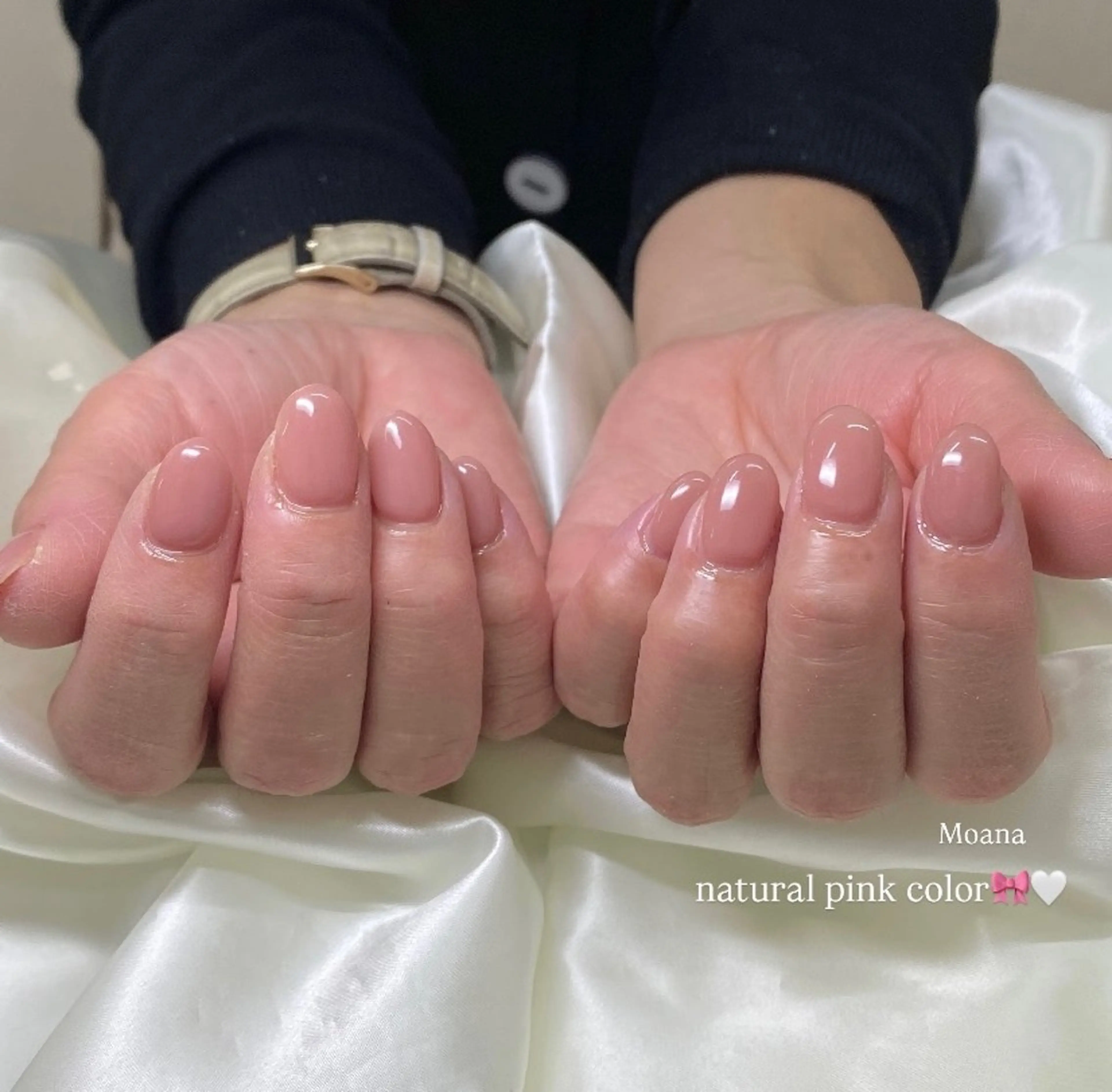 ネイル 韓国ネイル オフィスネイル ワンカラーネイル ピンク 春ネイル ハンドネイル MoanaNail Manamiのネイルデザイン
