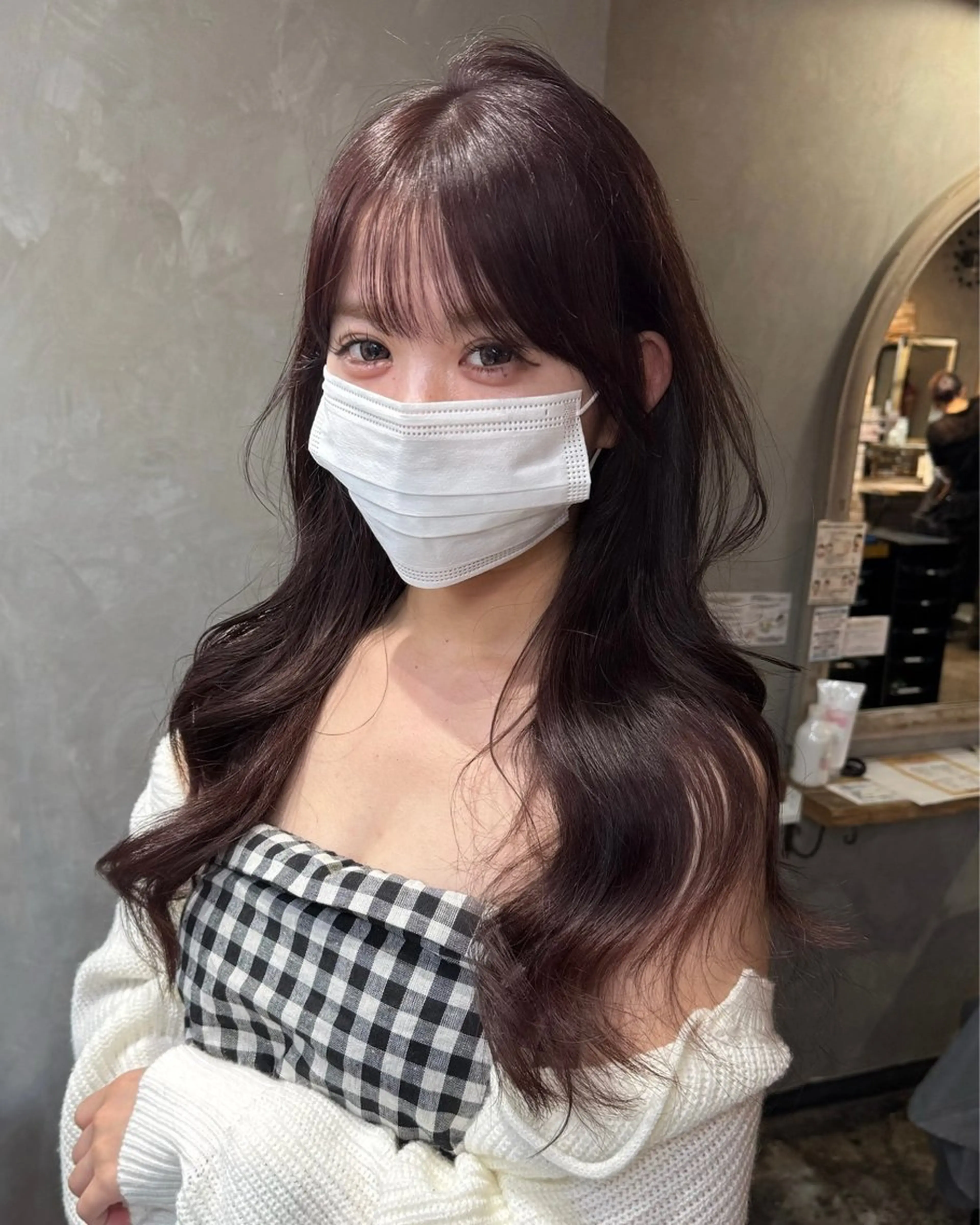 ロング ピンクラベンダー カット ヘアカラー トリートメント 清水 健吏/ 韓国ヘア/レイヤーのヘアスタイル