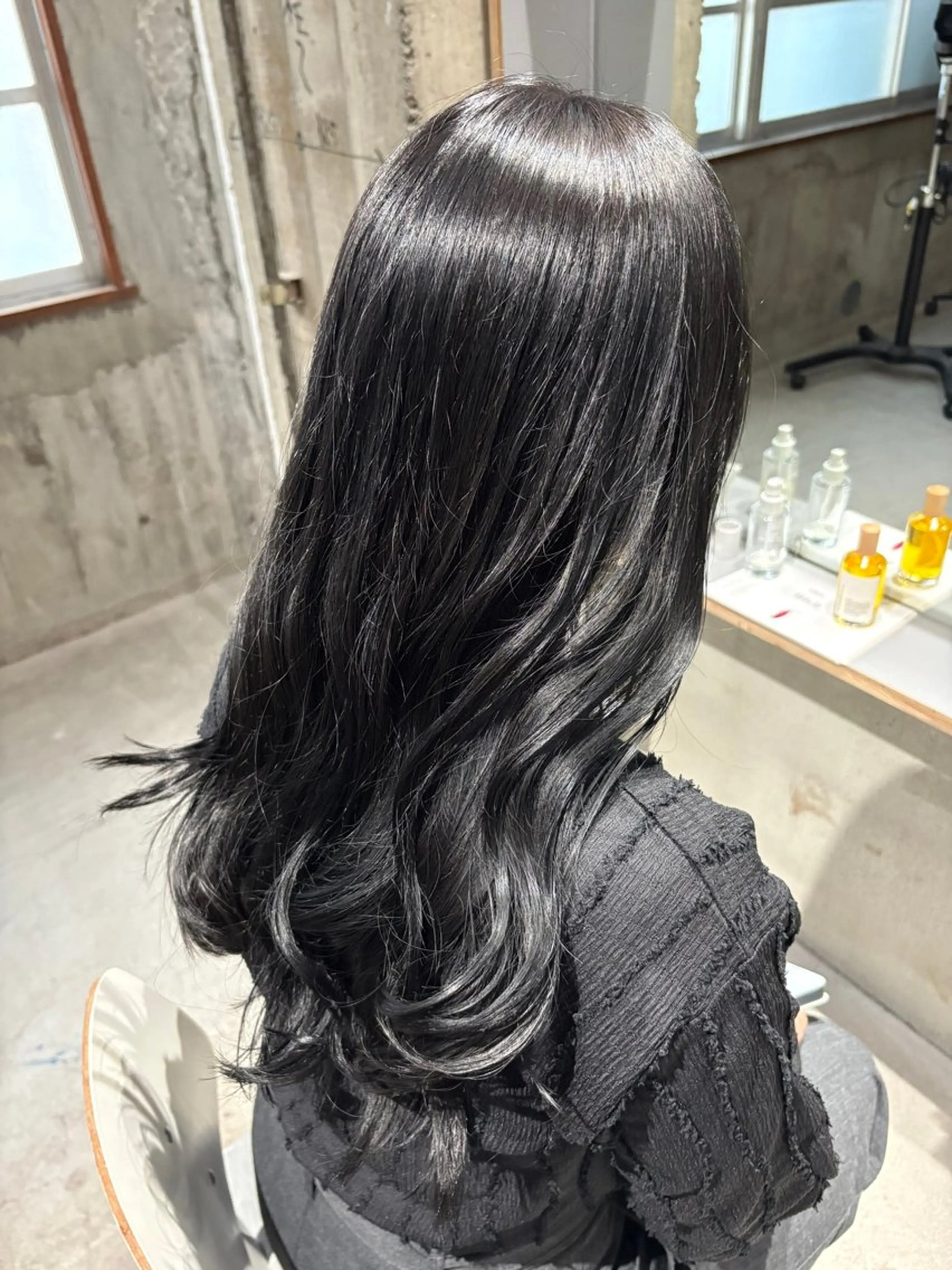 セミロング カラー 透明感カラー トリートメント カット ヘアカラー 玉置 七海のヘアスタイル