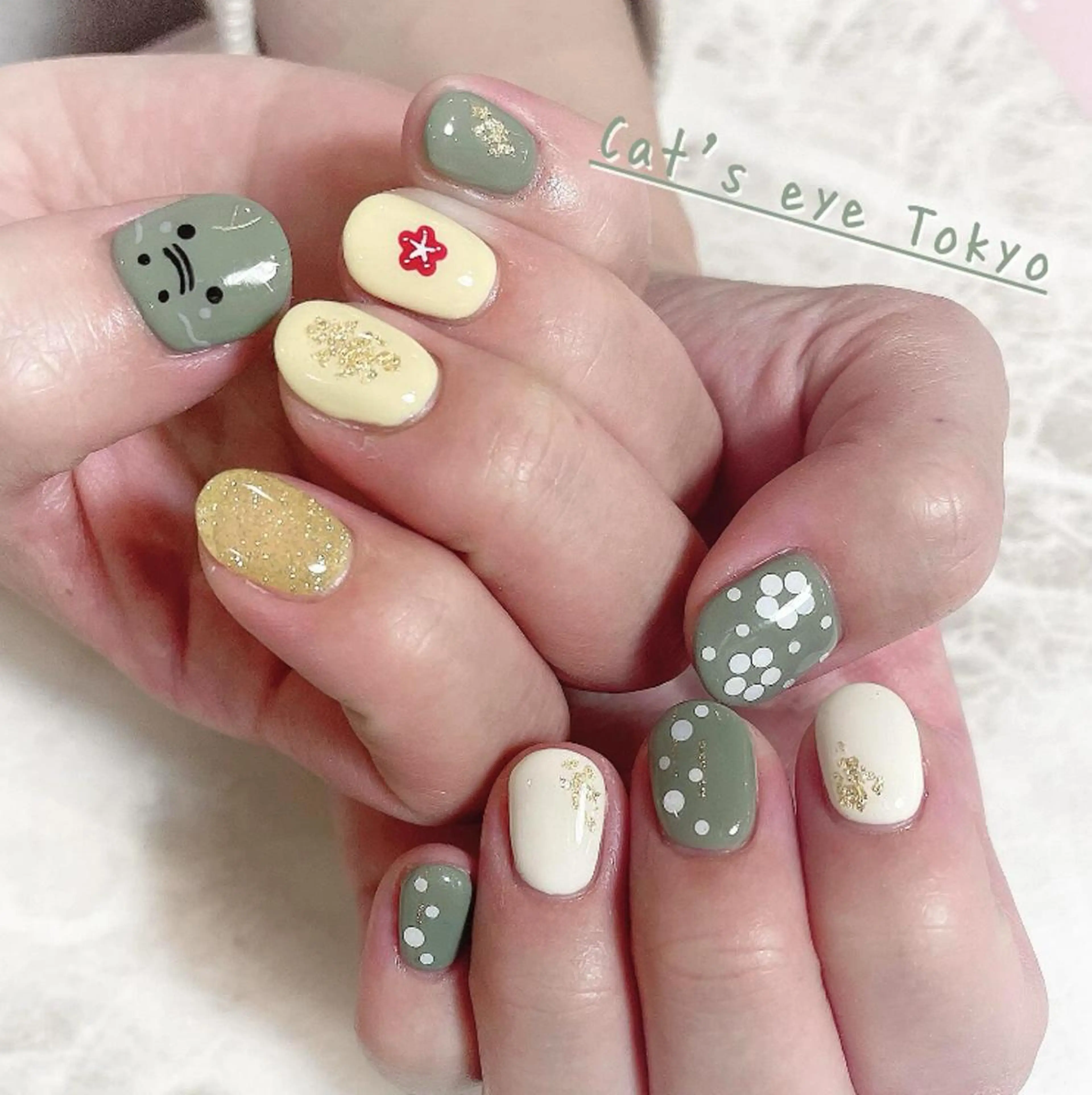 ネイル アートネイル ジェルネイル マグネットネイル ミラーネイル 持ち込み Cat's eye TOKYO 新宿店のネイルデザイン