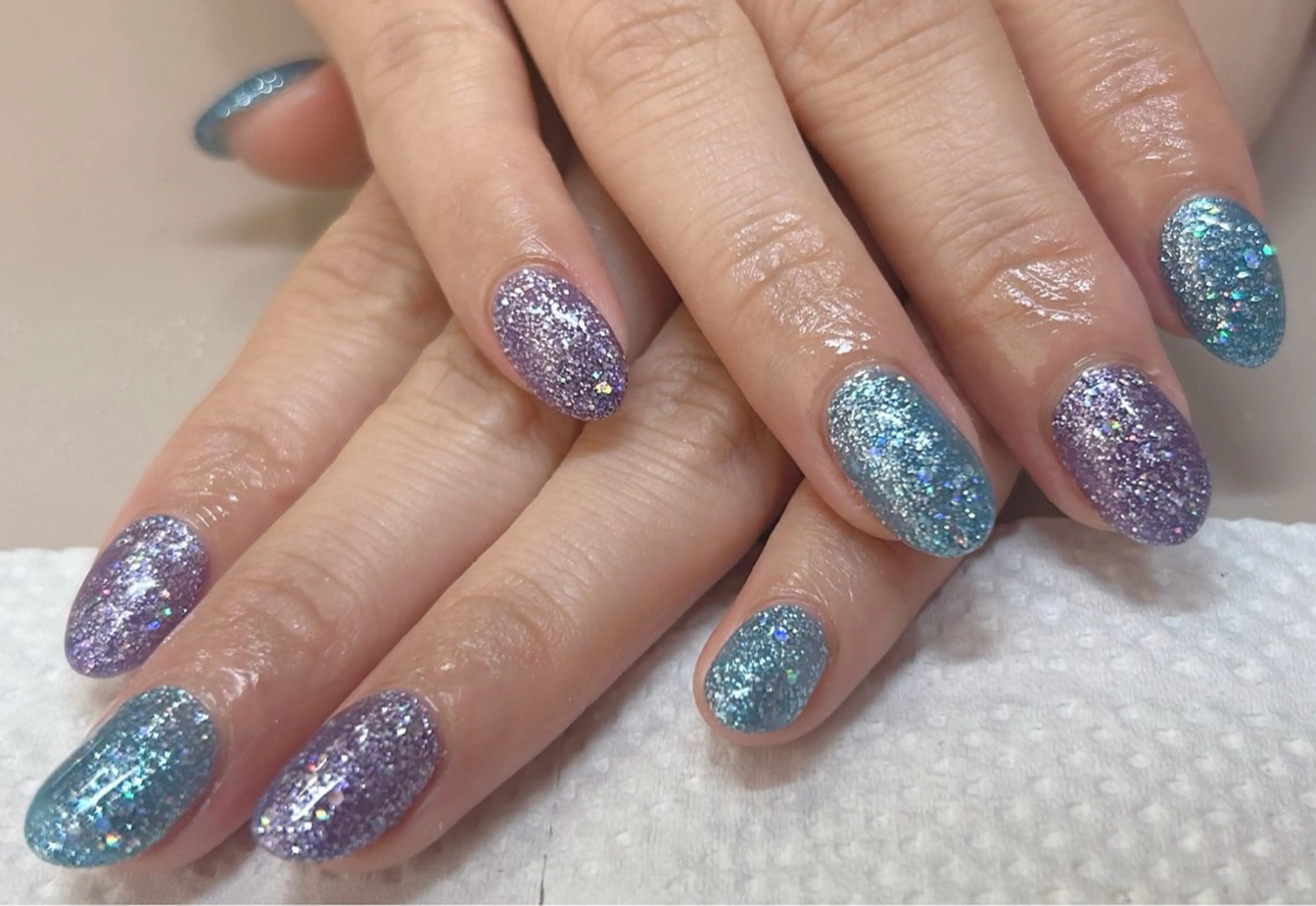 ネイル ラメ(グリッター) Rairia nail所属・Rairianail 室橋舞のネイルデザイン