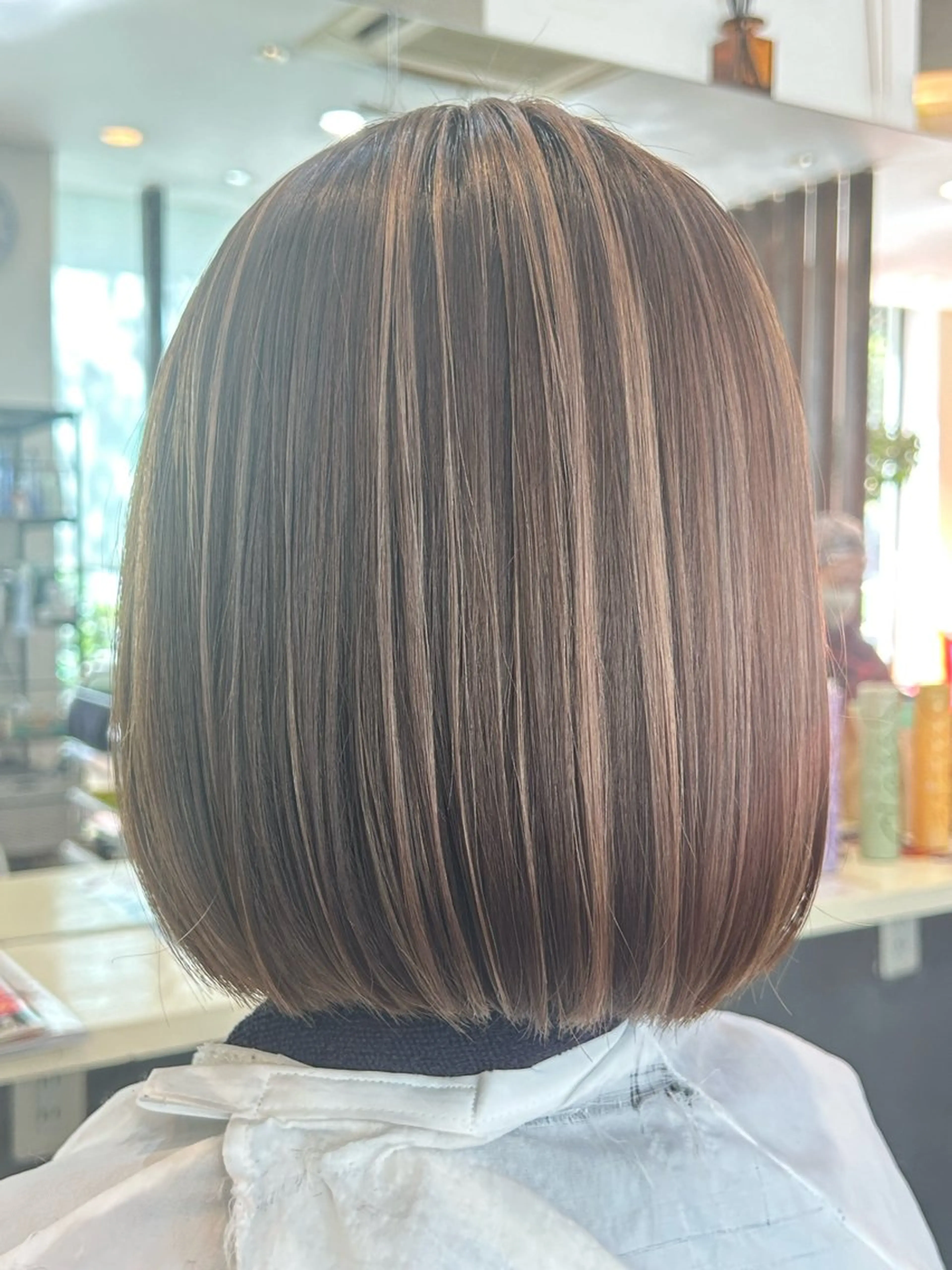 ミディアム ハイライト オリーブ南森町✨️ 畑中さとこのヘアスタイル