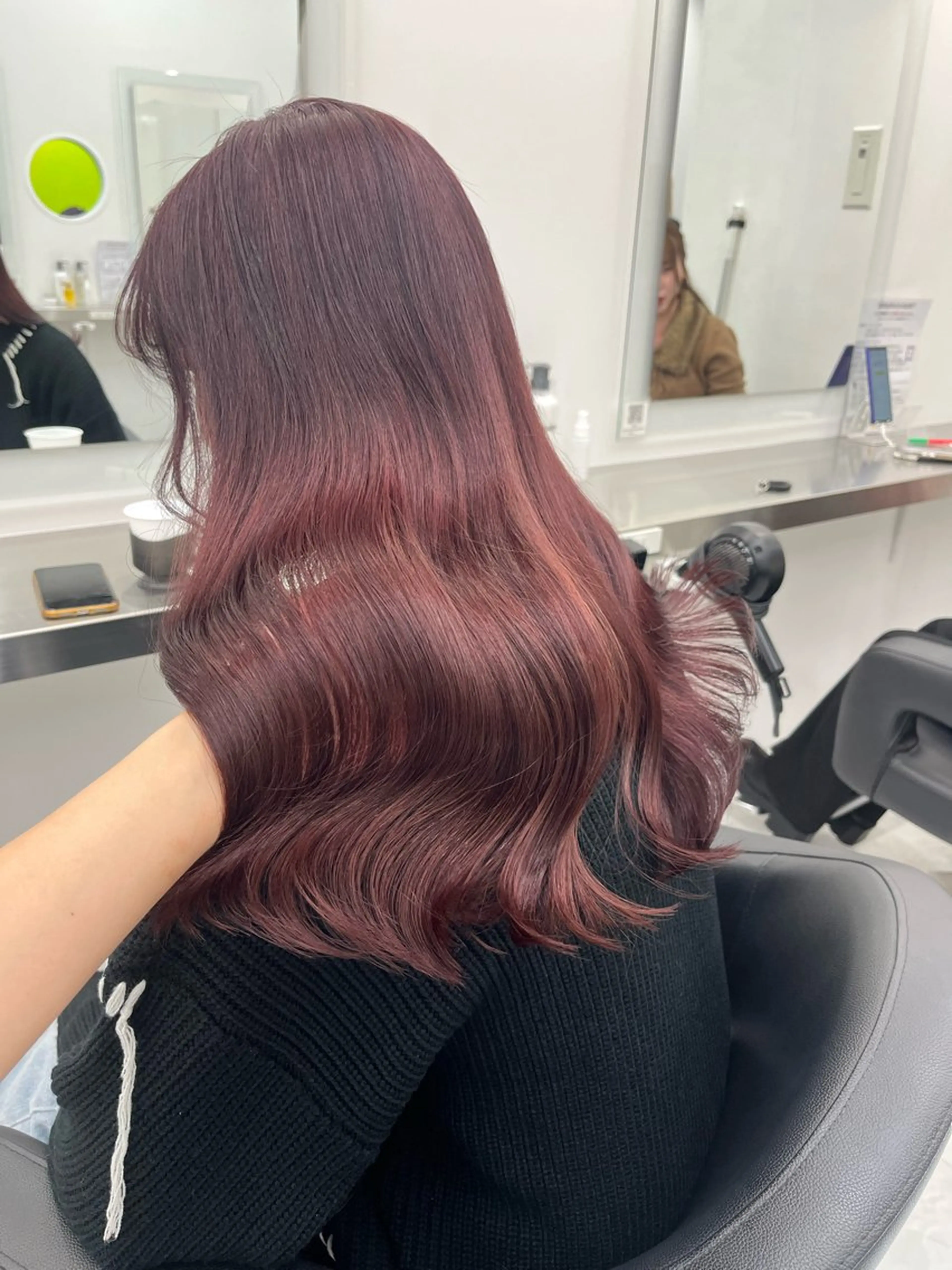 ロング カット ヘアカラー トリートメント ヘアセット 💗韓国暖色ヘア NO.1💗🪽のヘアスタイル