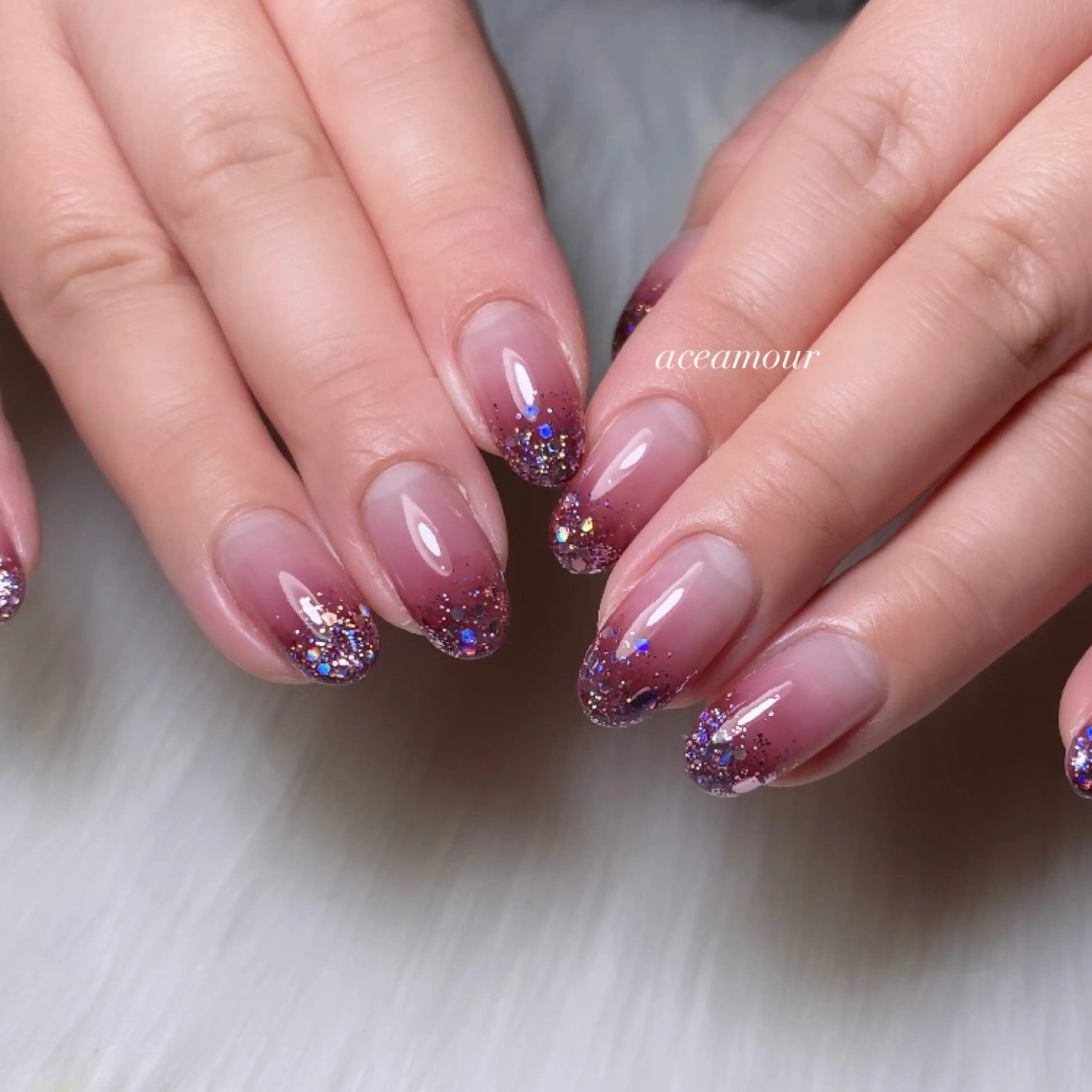 ネイル キラキラネイル ネイル/耳つぼ /新ホワイトニングのネイルデザイン