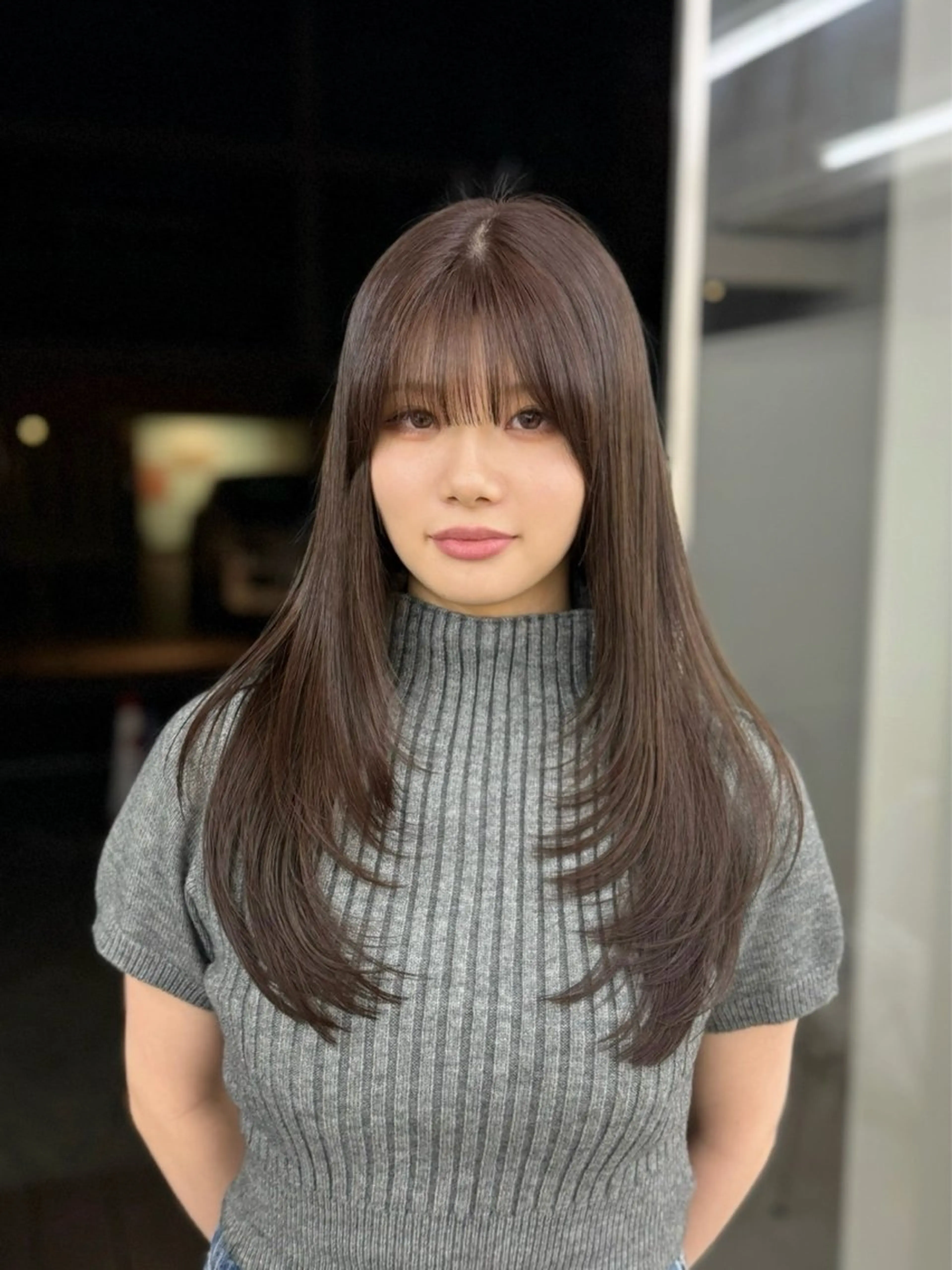 ロング カット 縮毛矯正 トリートメント 🦋韓国系指名No1 店長/圓山 祐也🦋のヘアスタイル