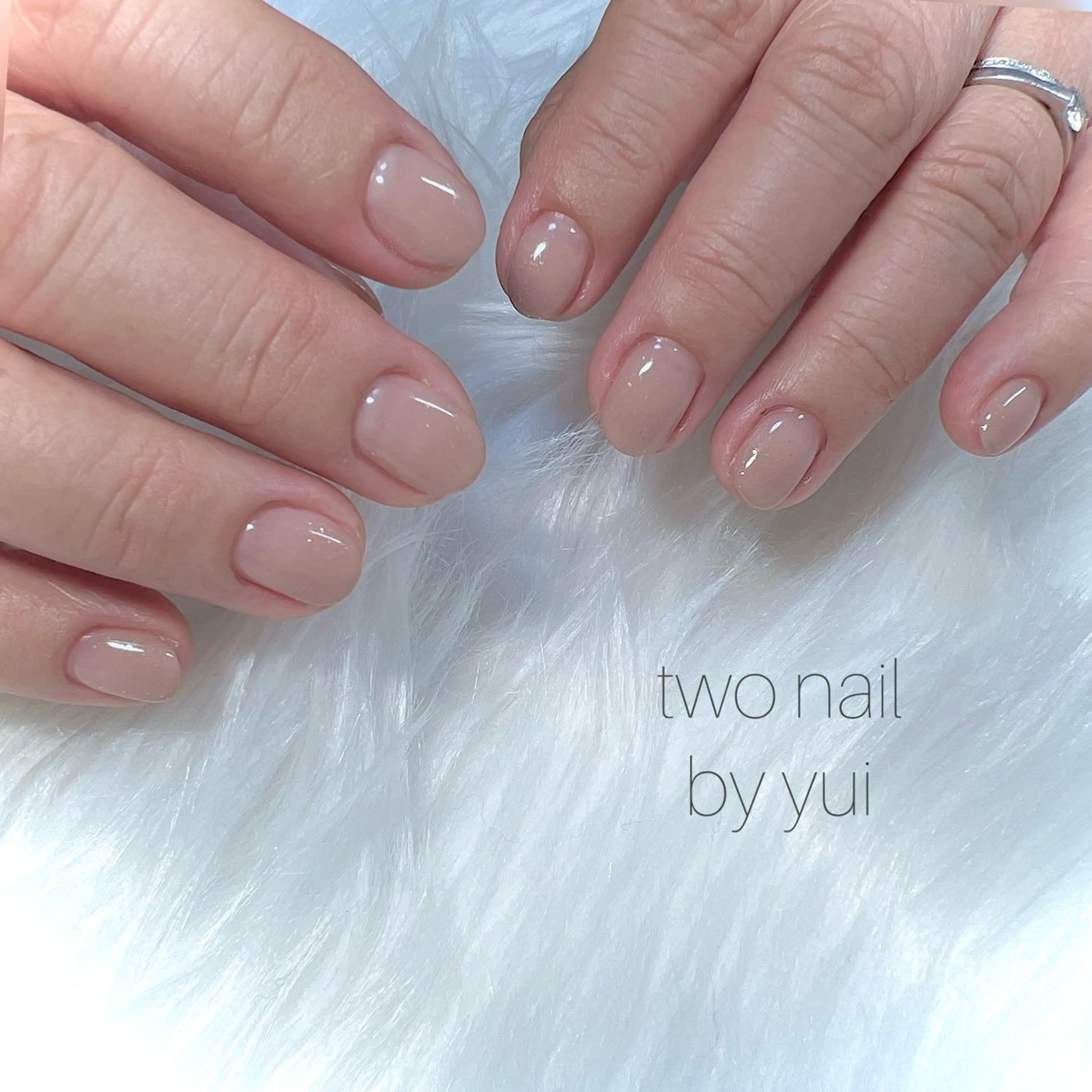 ネイル ネイルチップ ホワイト ハンドネイル two nailのネイルデザイン