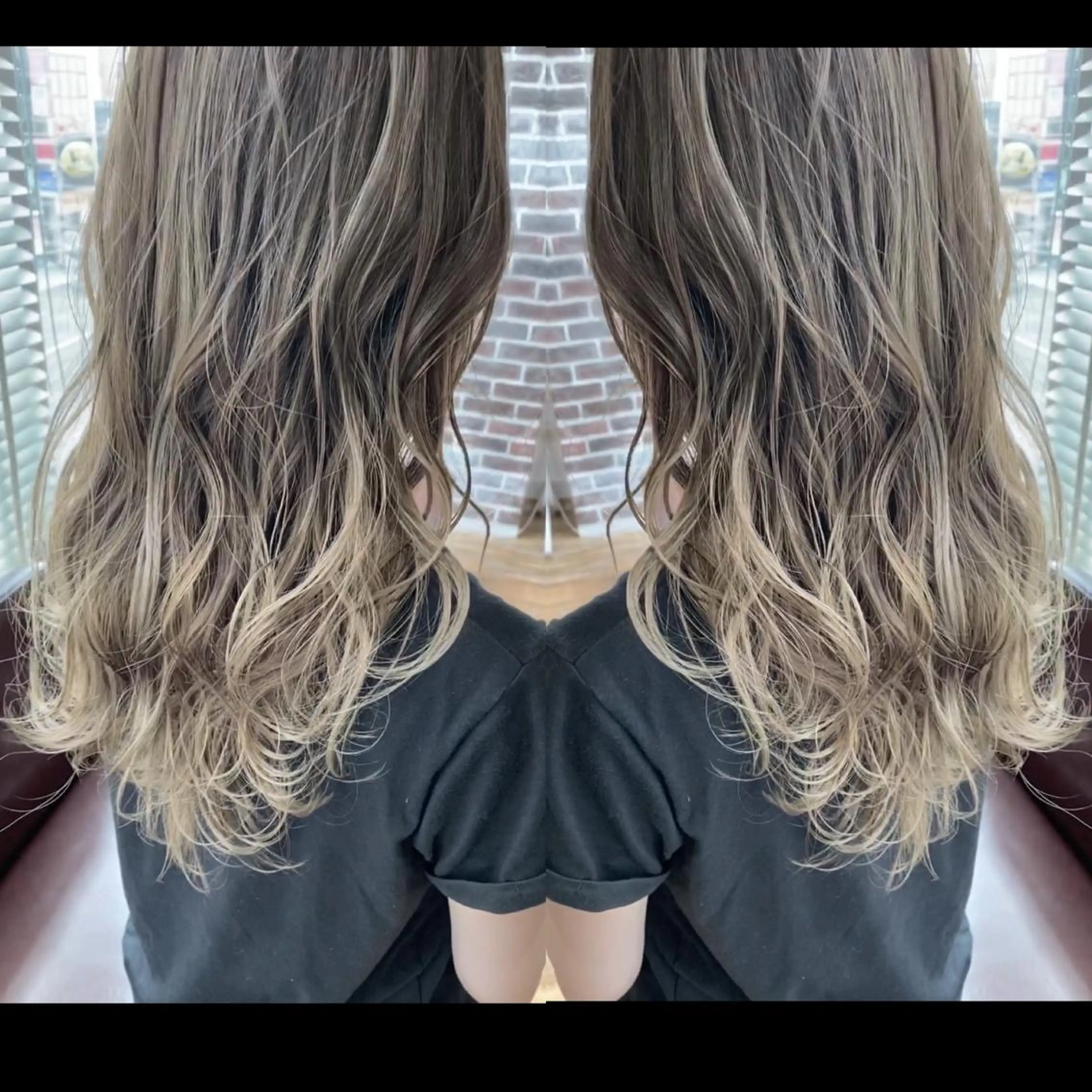 ロング カット ヘアカラー トリートメント 木下大地 HAIR  Oneのヘアスタイル