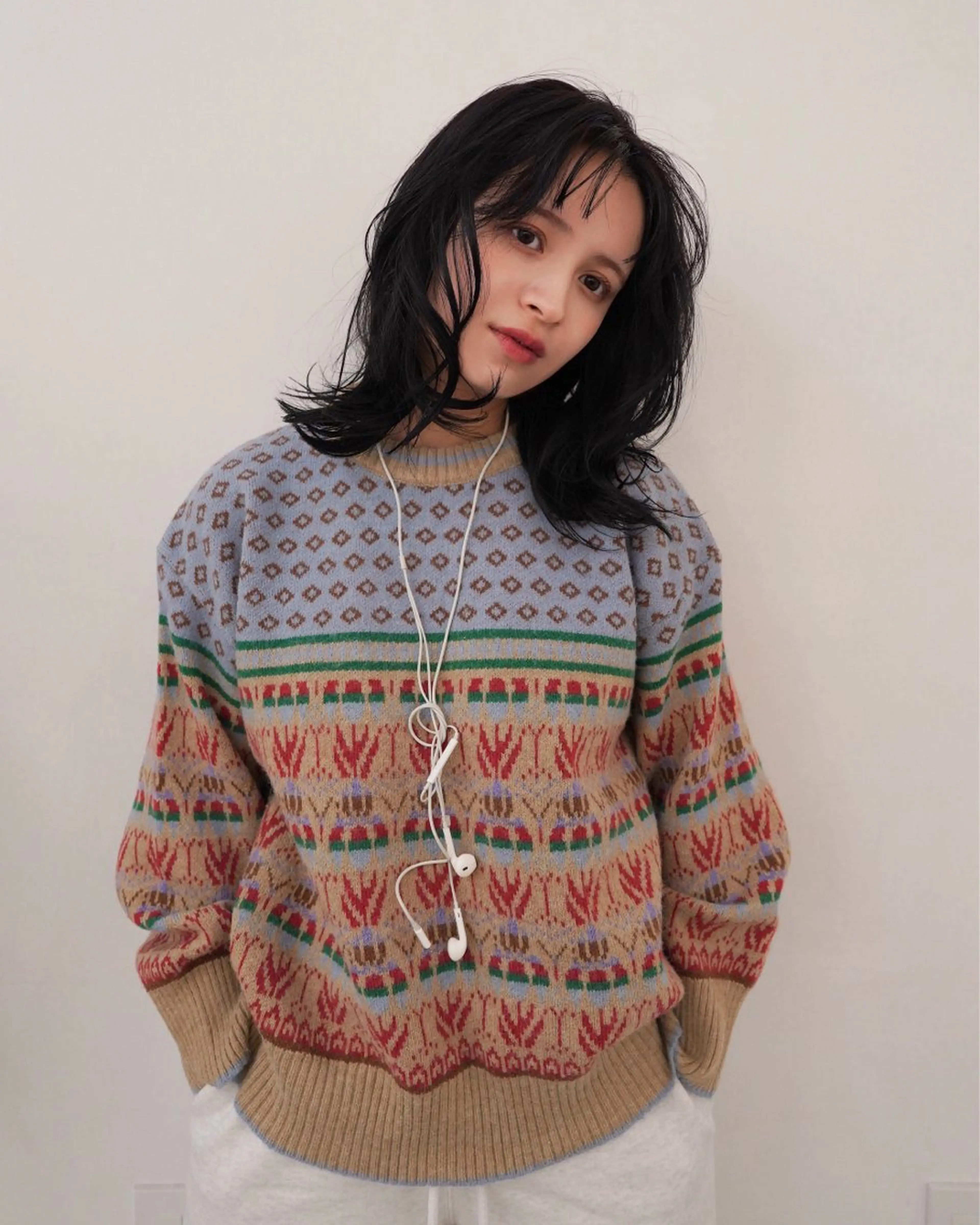 ミディアム パーマ ミディアムパーマ オン眉 OLSEN D.B.A BALLOON HAIR所属・さとう あやかのヘアスタイル