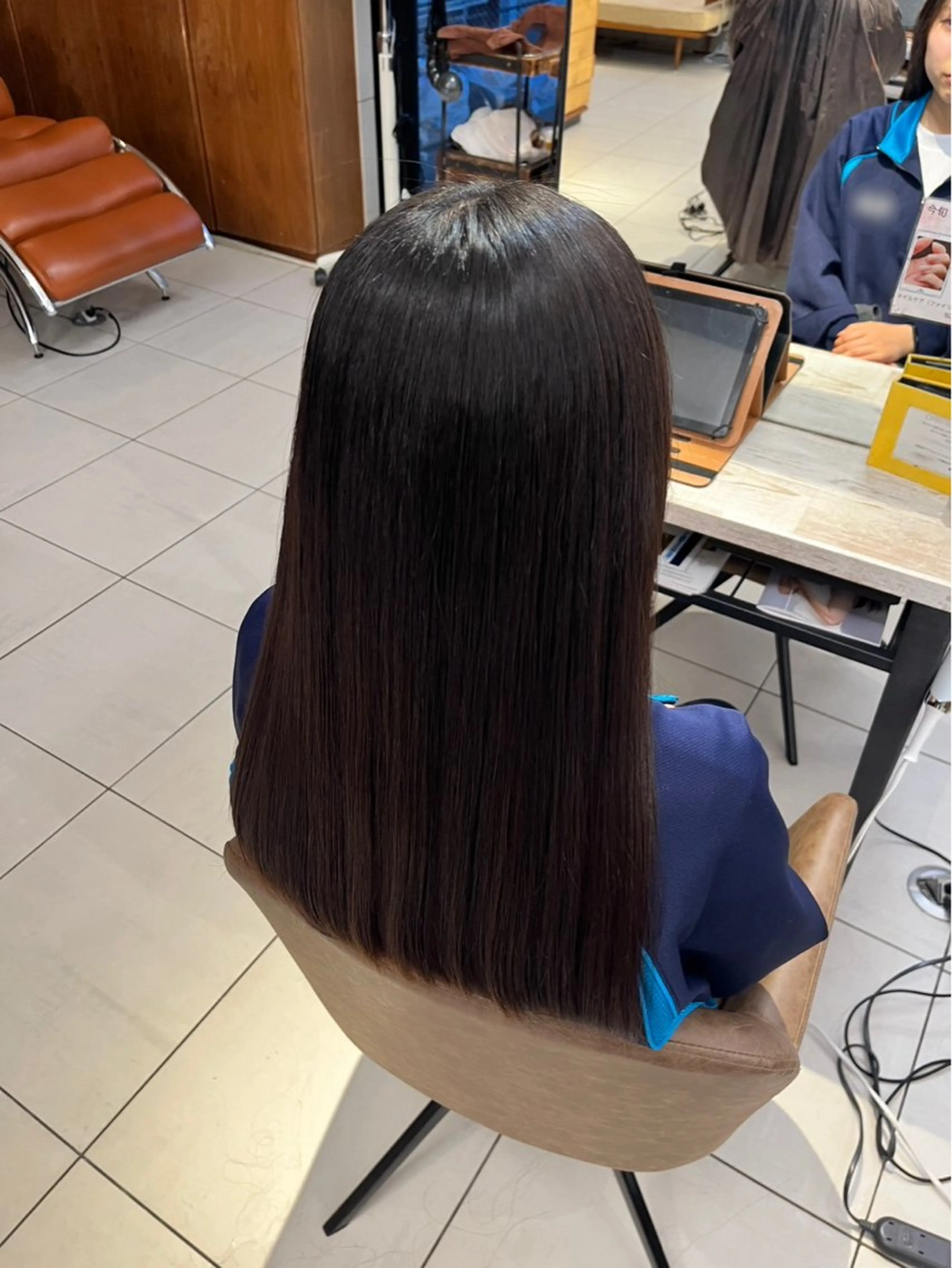 ロング 縮毛矯正 Arisa ‎𖤐 ̖́-‬のヘアスタイル