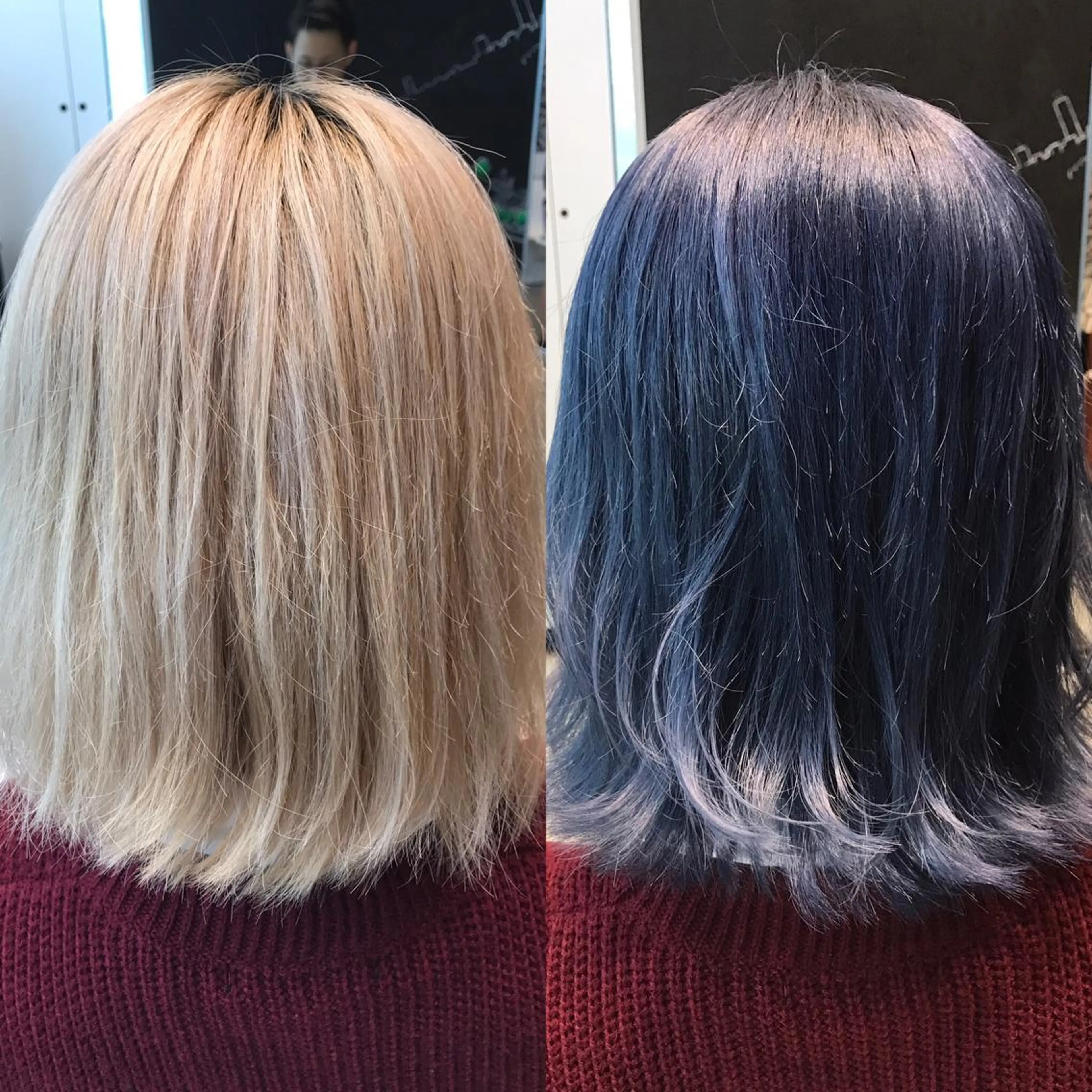 ショート ミディアム セミロング ロング カラー ヘアアレンジ ブルーカラー Re:ta KANZOのヘアスタイル