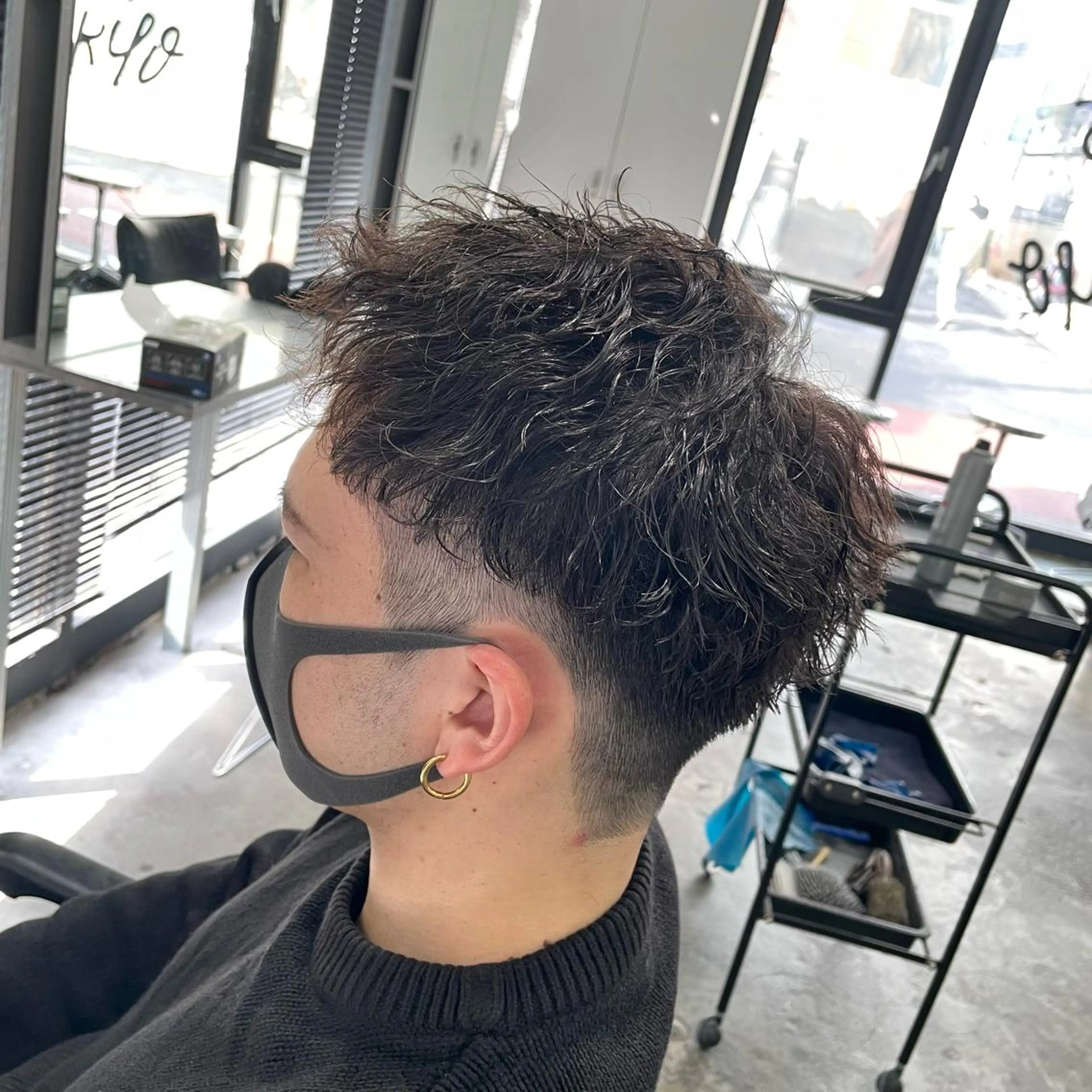 ショート パーマ ショートヘア カット パーマ メンズ特化美容師/ 藤戸 椋のヘアスタイル