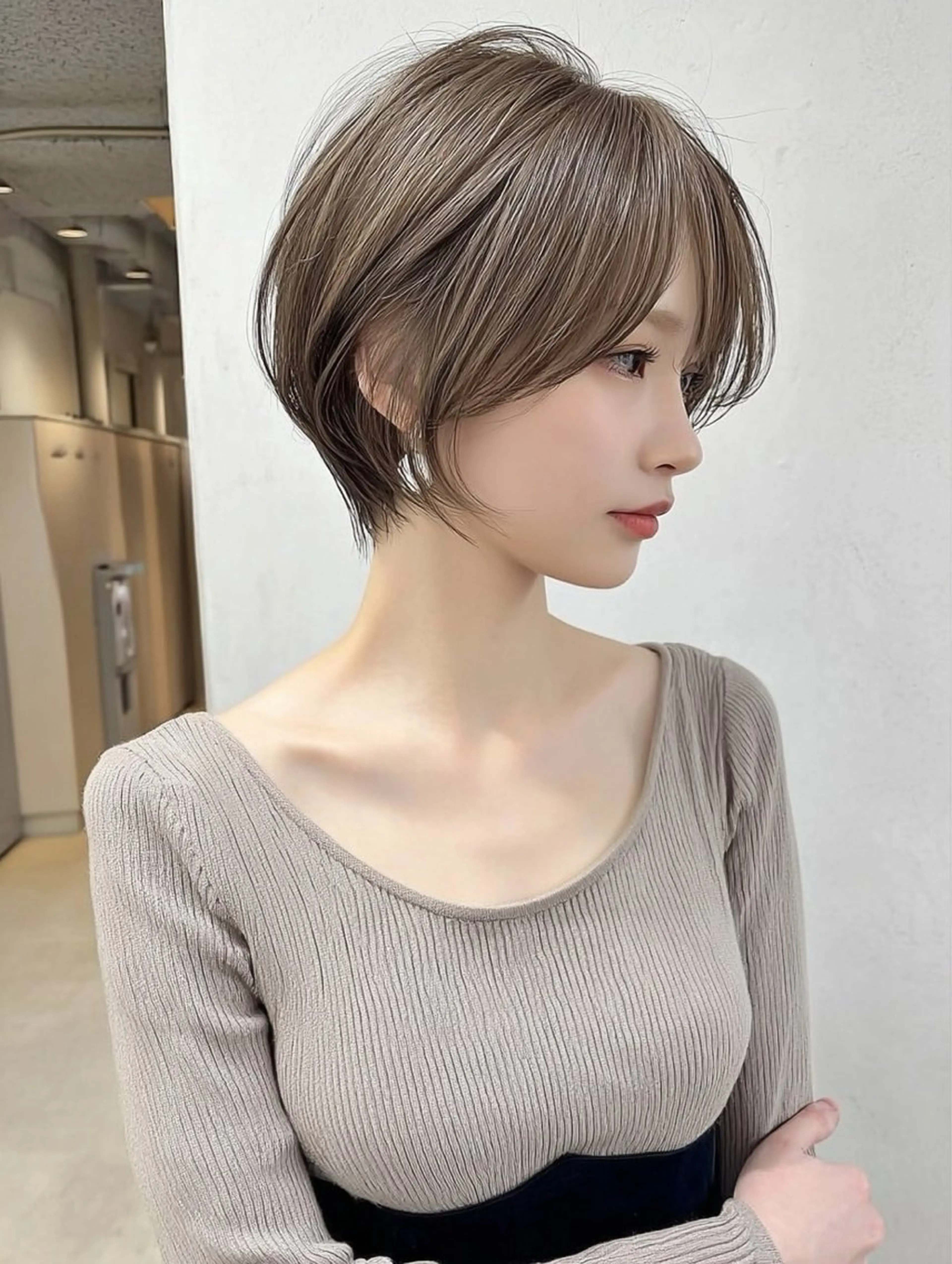 ショート カラー ブリーチ 透明感カラー インナーカラー 髪質改善 韓国風ヘア カット ヘアカラー トリートメント 木村 純也のヘアスタイル