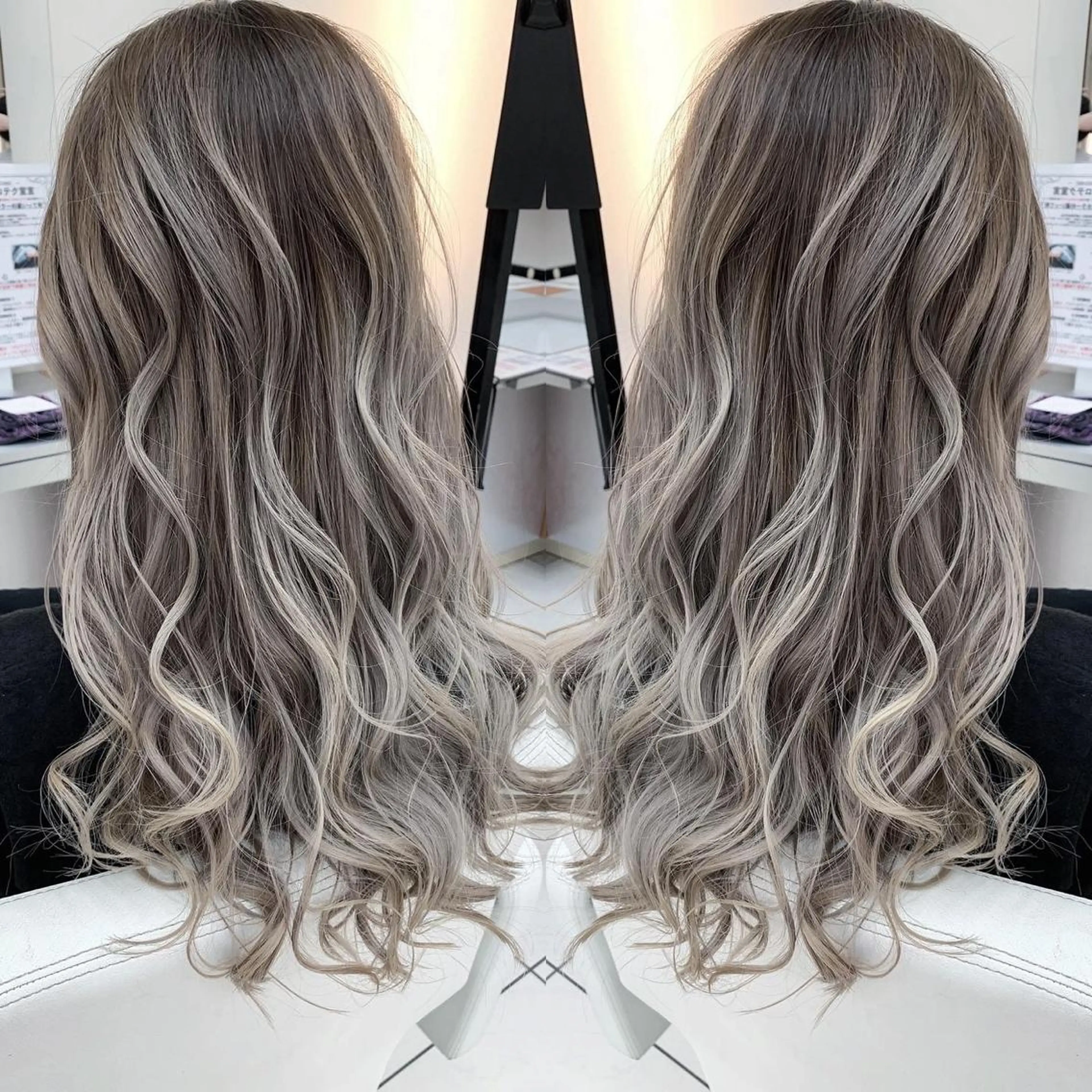 ロング カラー バレイヤージュ レイヤーカット カット ヘアカラー N° jillva ♦️川端裕司♦️のヘアスタイル