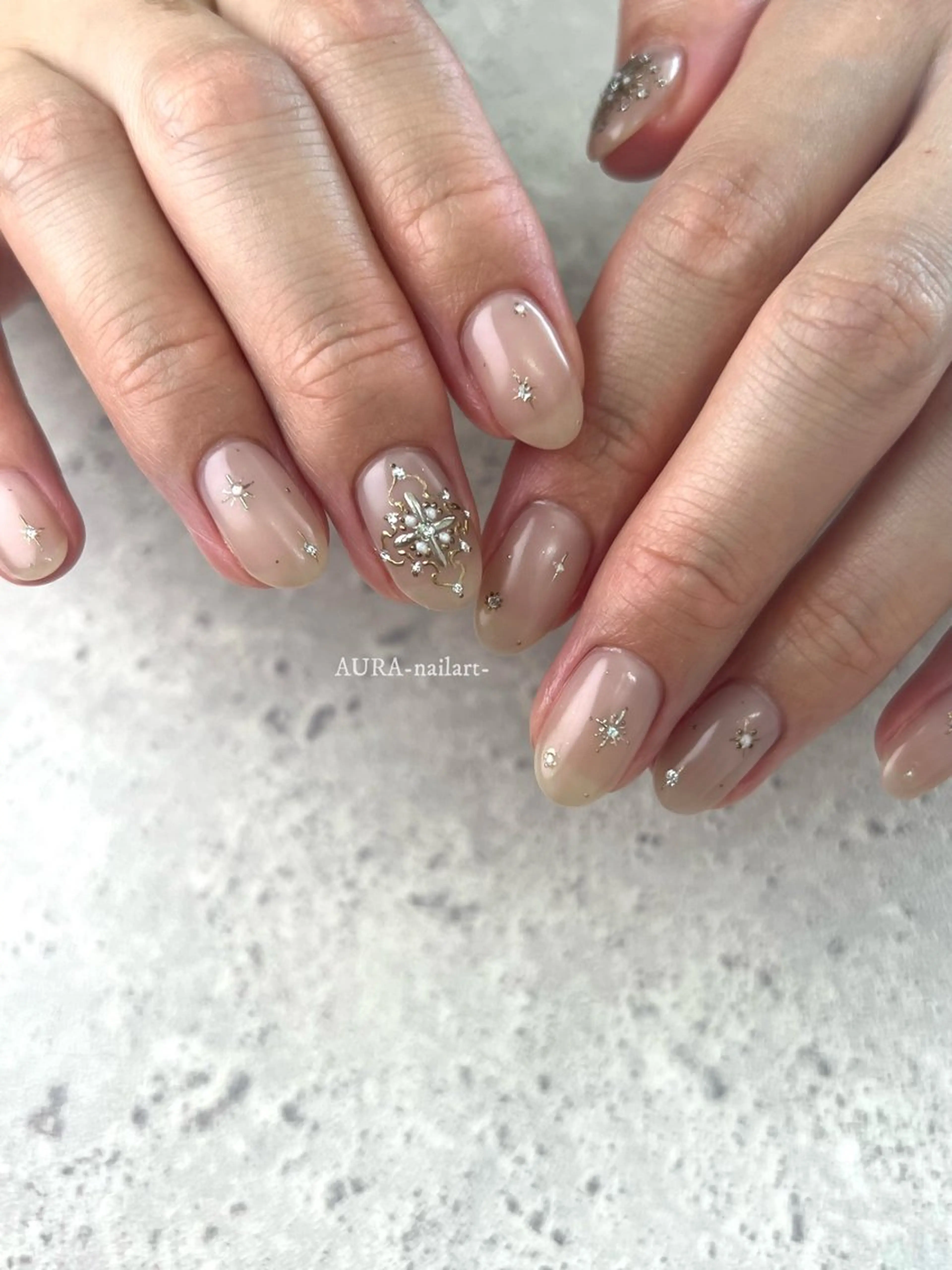 ネイル ハンドネイル AURA nailartのネイルデザイン