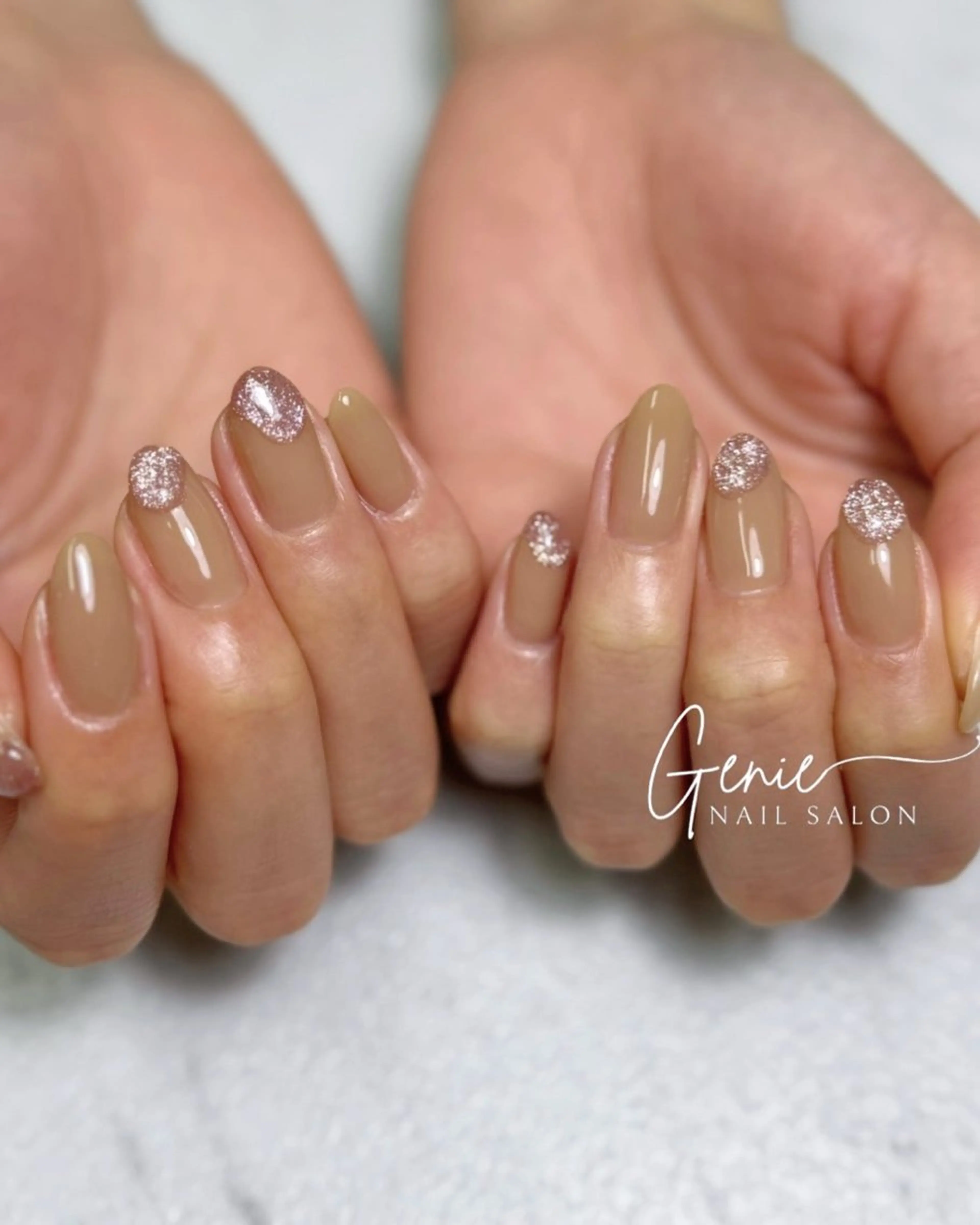 ネイル ニュアンスネイル ぷっくりネイル ハンドネイル Nail salon Genie所属・Nail salon Genieのネイルデザイン