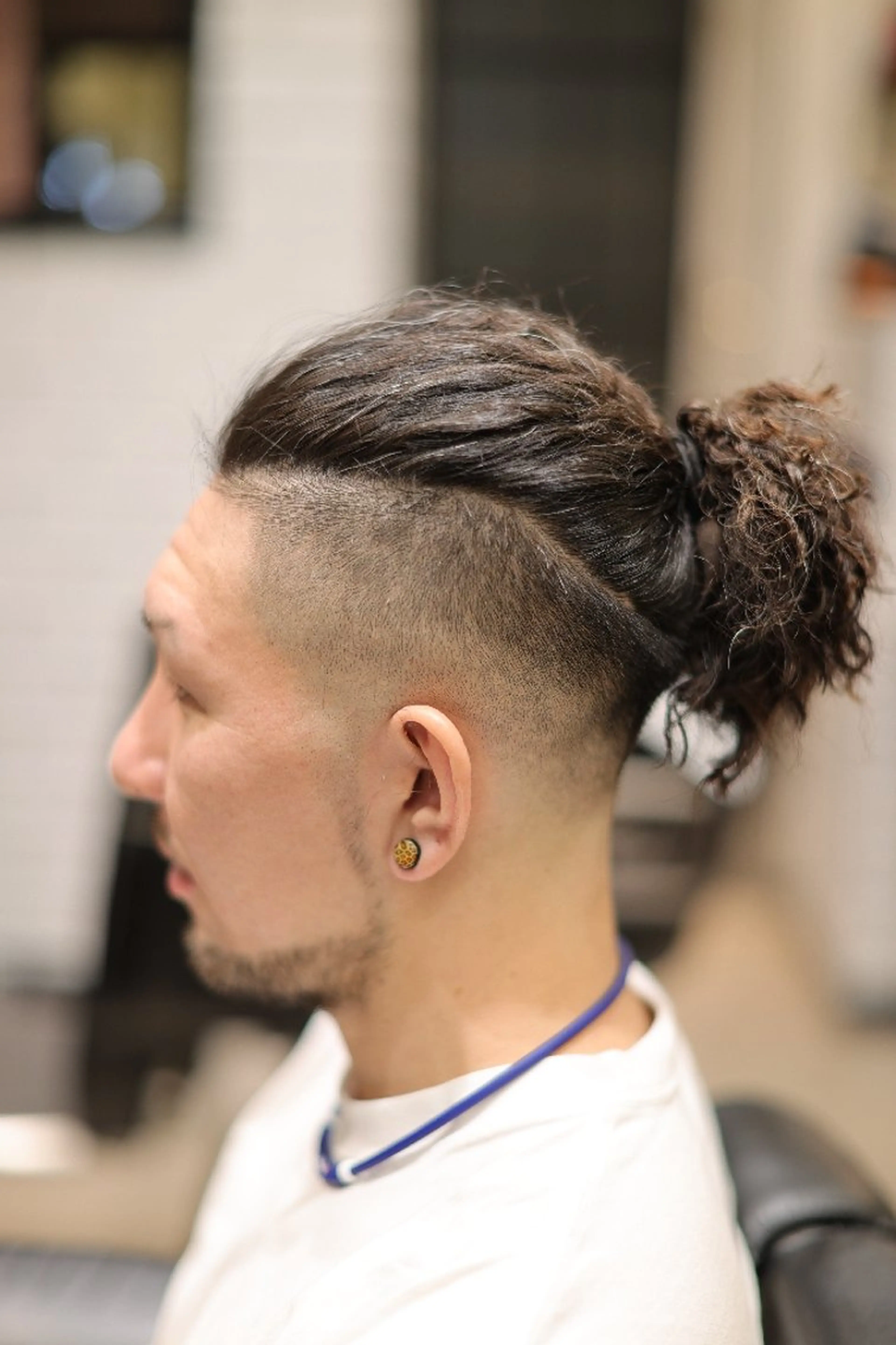 ロング メンズ パーマ フェードカット メンズパーマ スキンフェード スパイラルパーマ カット パーマ 🎶メンズカット🧴 大森✂️⸒⸒のヘアスタイル