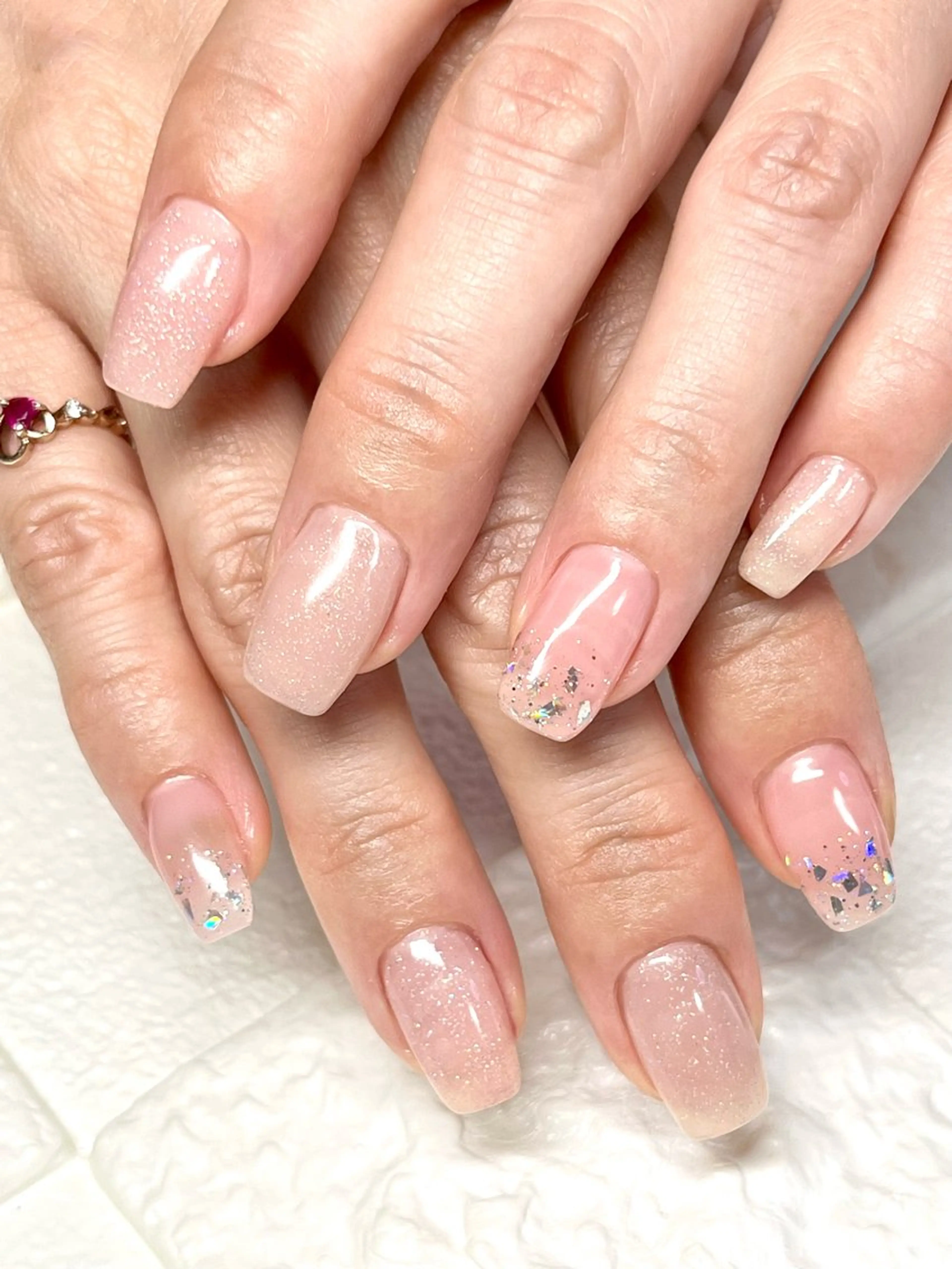 ネイル キラキラネイル ハンドネイル まり りぃ〜んのネイルデザイン