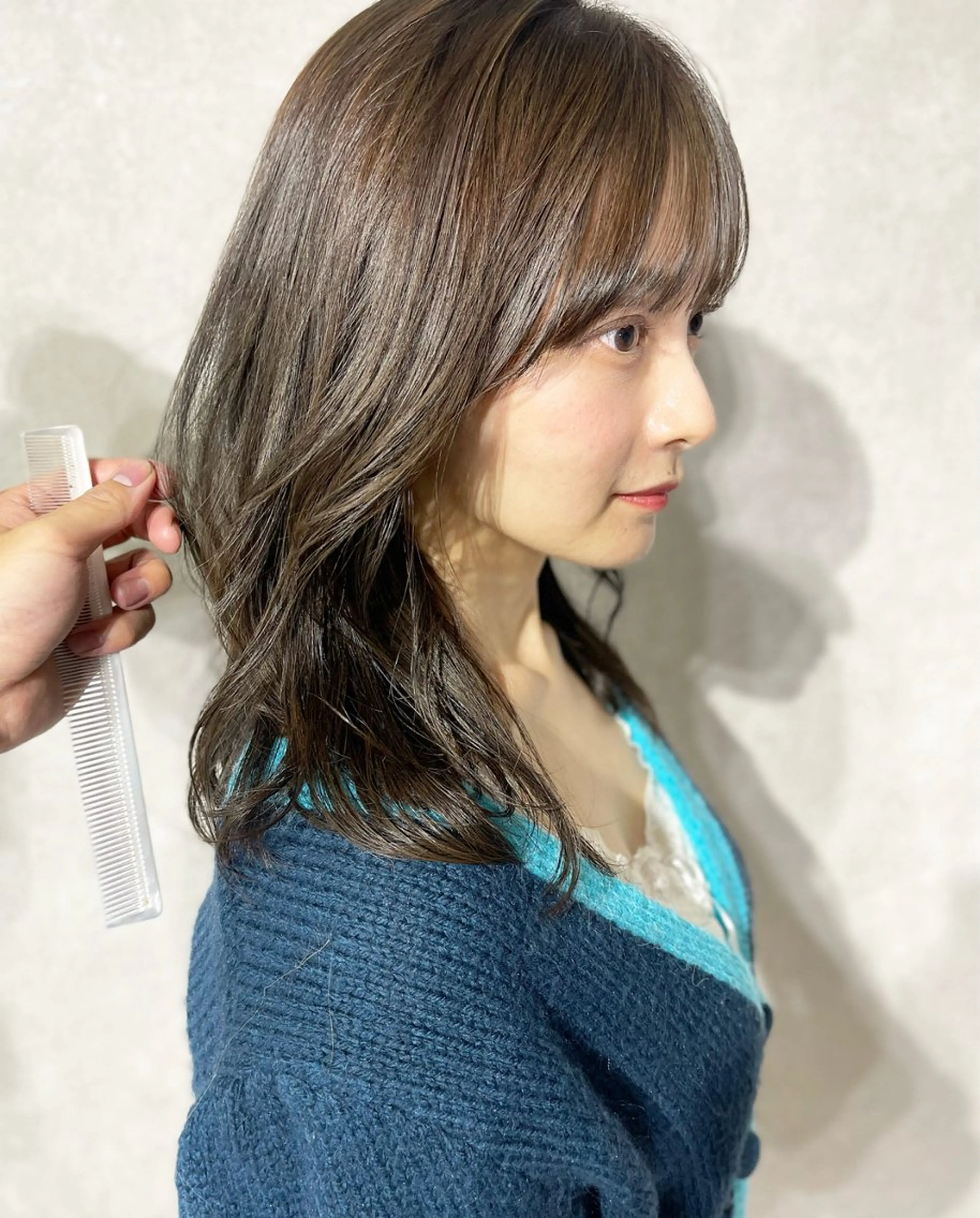 ミディアム カット ヘアカラー トリートメント モテ髪支持率NO.1 KENJIROのヘアスタイル