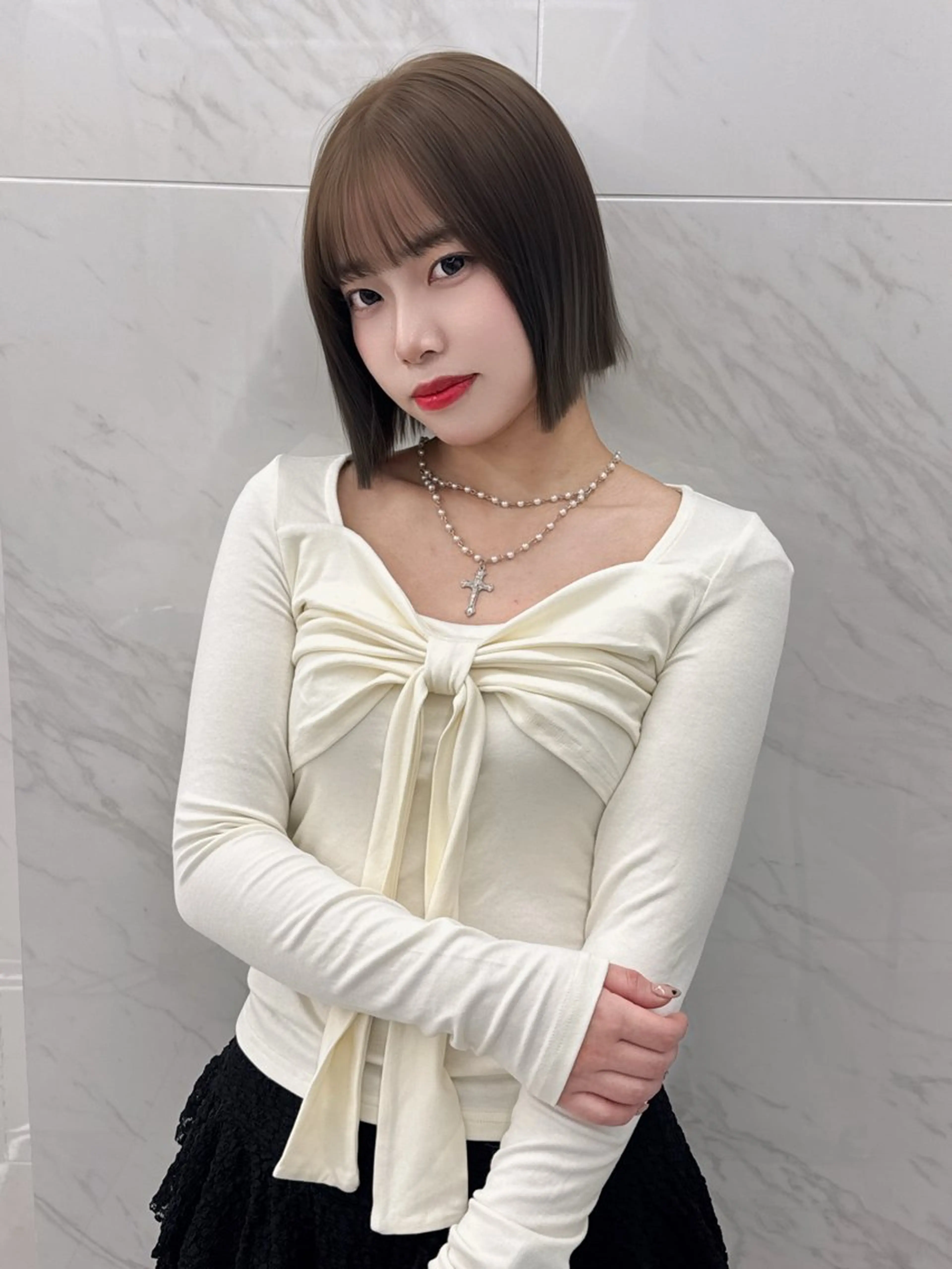 ショート カラー カット トリートメント ヘアセット 栄美容師/kiti /ボブ/ケントのヘアスタイル