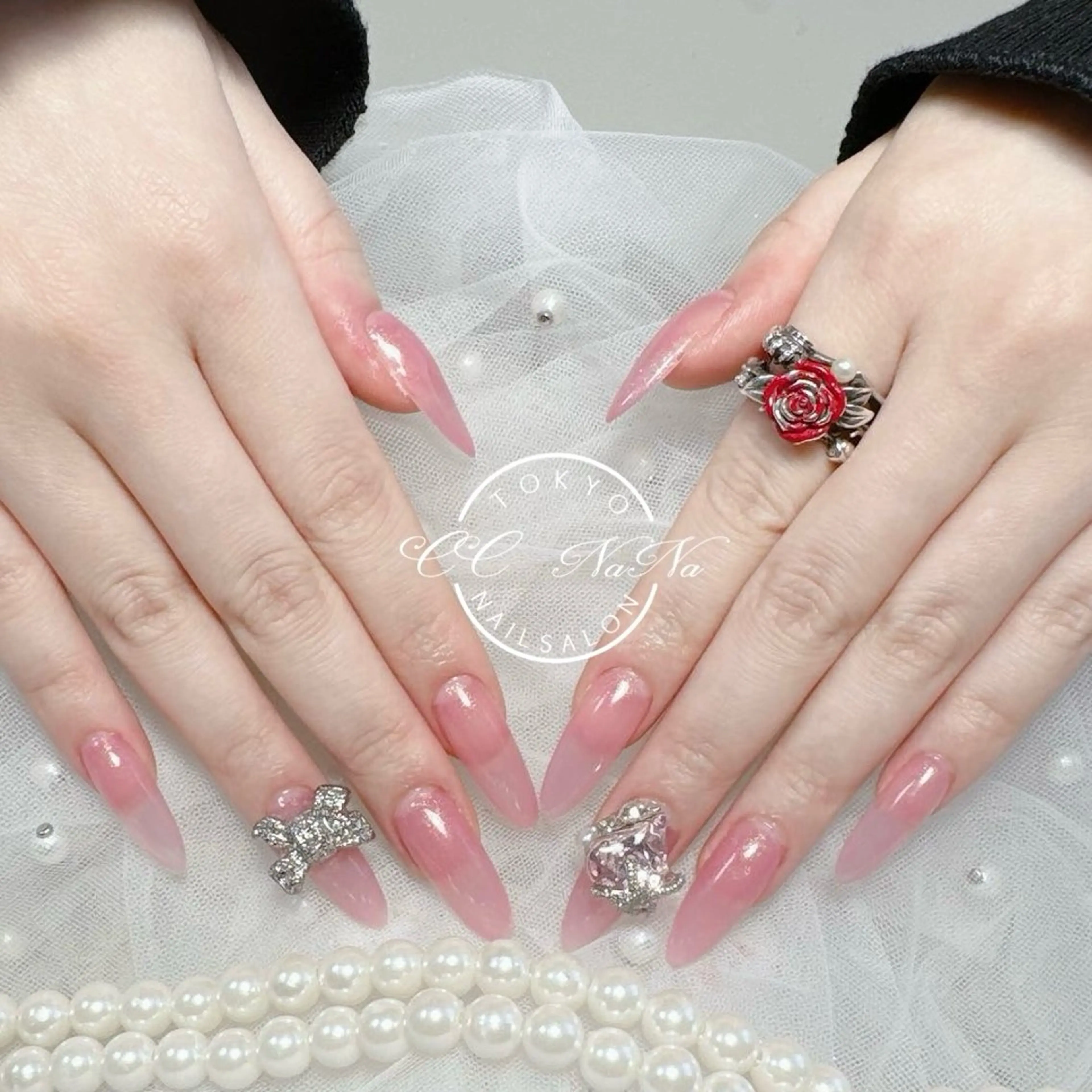 ネイル スカルプネイル ハンドネイル 💎CC・NaNa 韓国風ネイル🌙Cのネイルデザイン