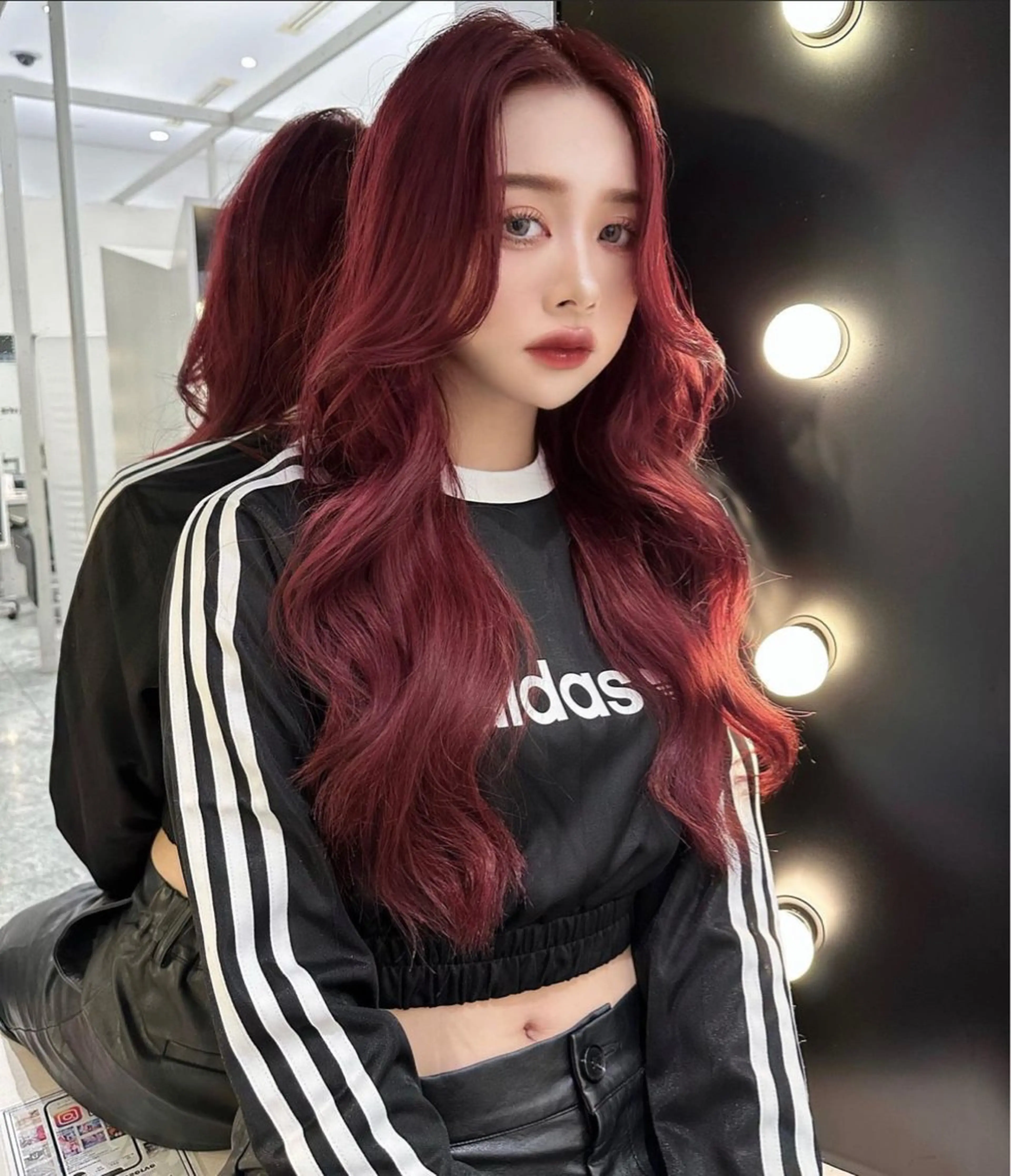 ロング カラー ブリーチ ブリーチなしカラー ピンクカラー 韓国風ヘア ワンホン🎀韓国ヘア 💞新宿/GAKUのヘアスタイル