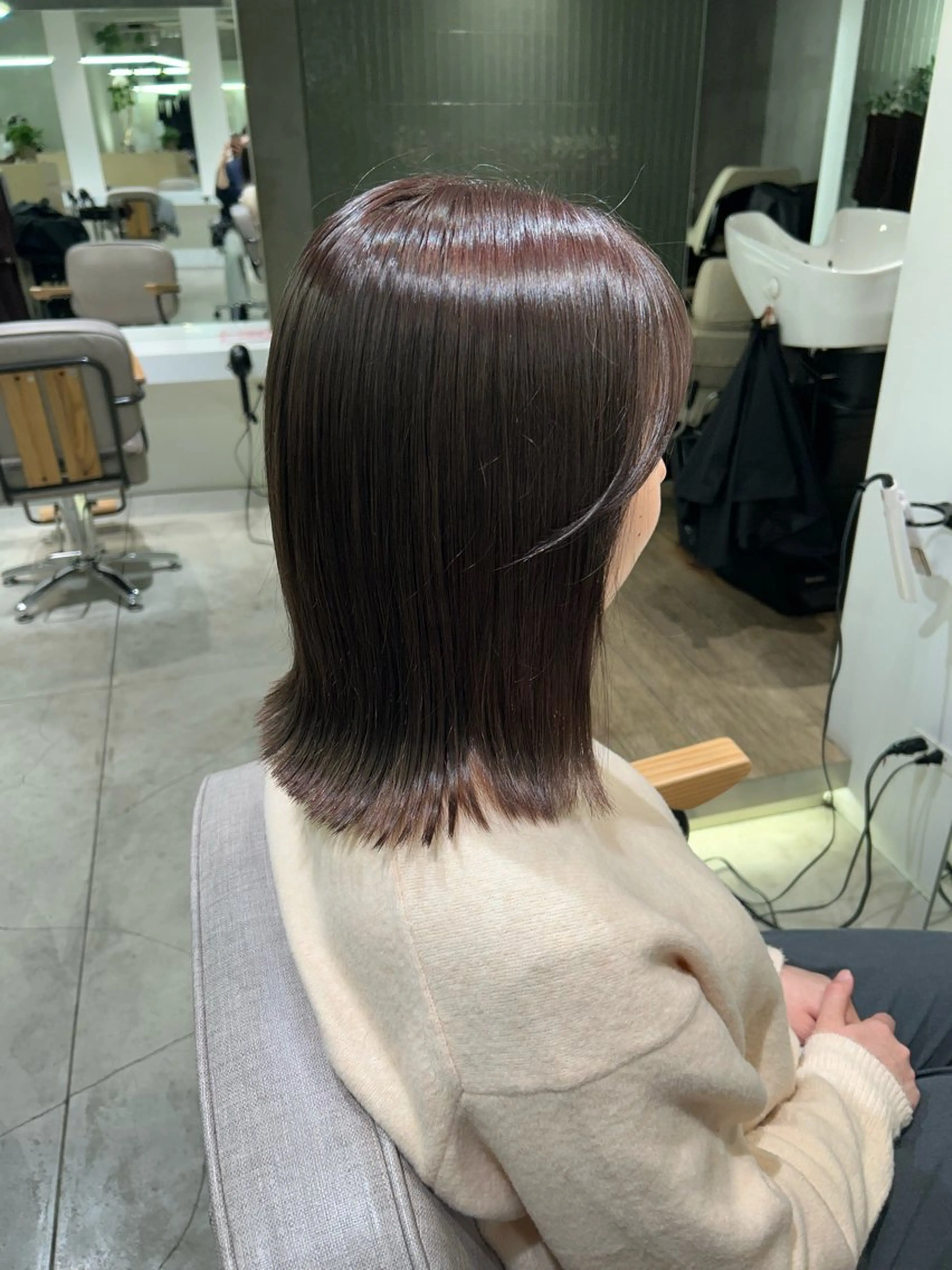 ミディアム ヘアカラー 結衣/ 透明感カラー🎀のヘアスタイル