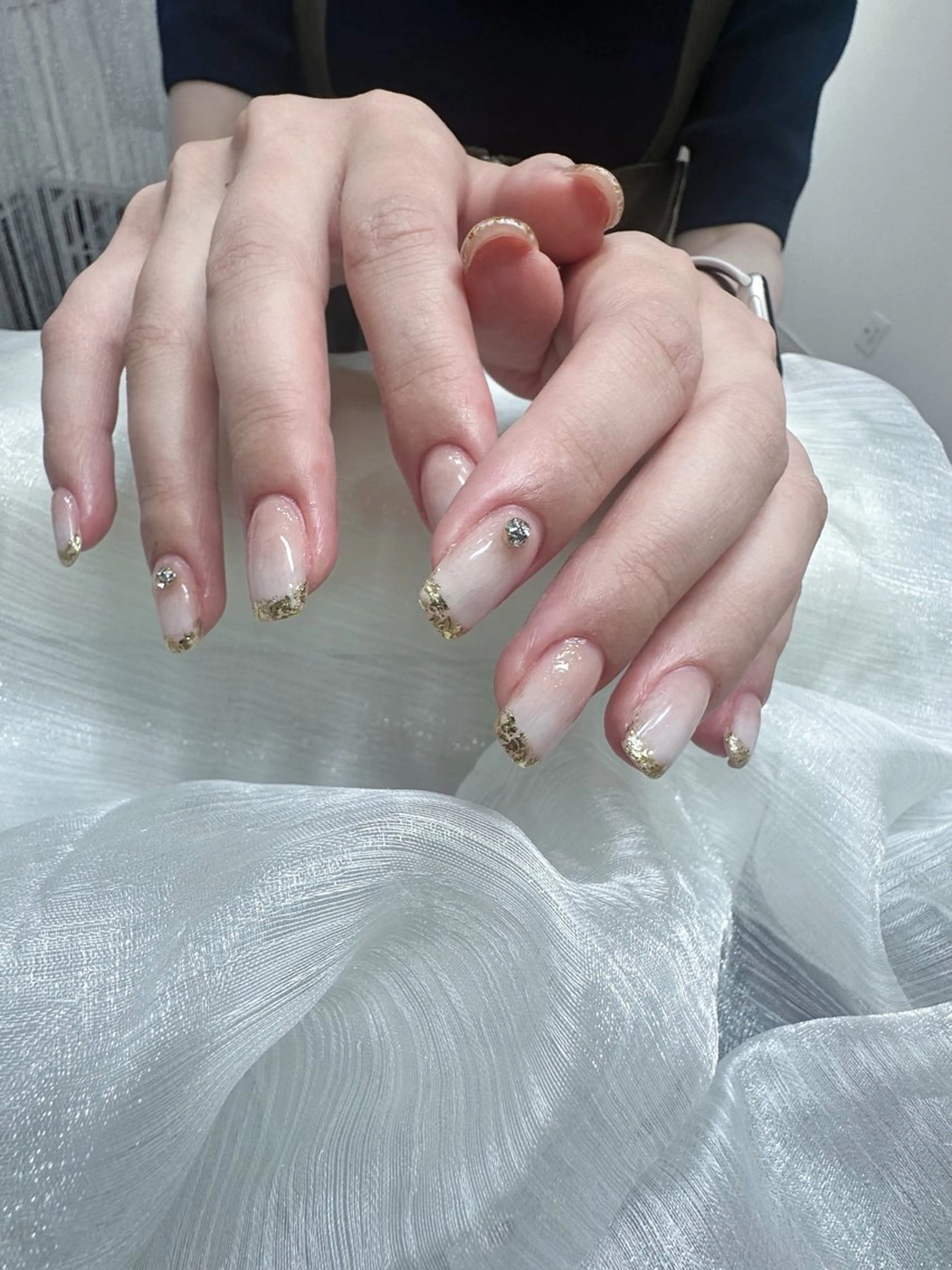 ネイル スカルプネイル シンプルネイル Lunailsalon所属・Lu nailsalonのネイルデザイン