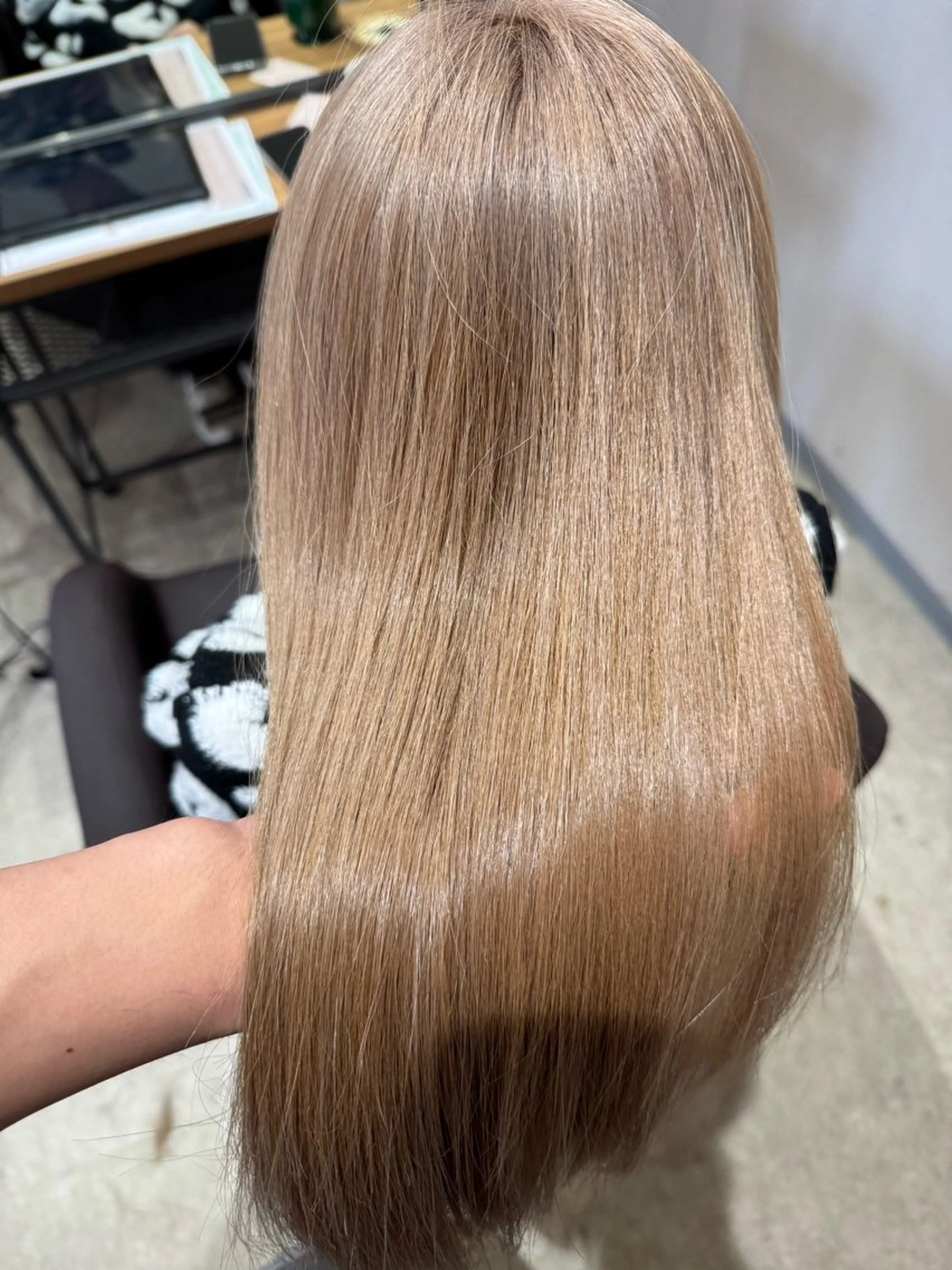 セミロング ボブ 韓国風ヘア レイヤーカット 縮毛矯正 ✨髪質改善美髪矯正✨ ボブ/韓国レイヤー✨のヘアスタイル