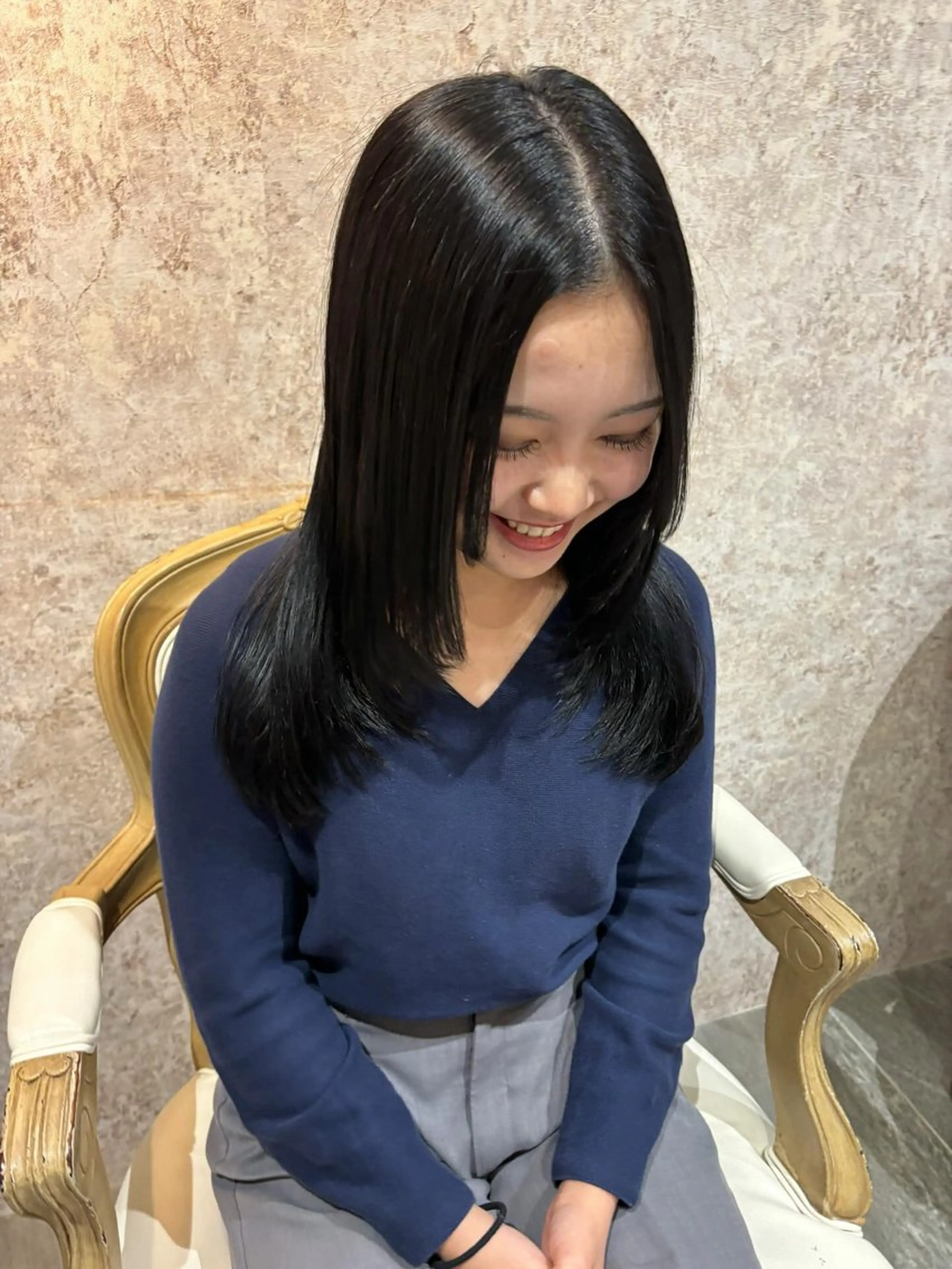 ミディアム 村松　和磨/ケアブ リーチ/メンズパーマのヘアスタイル