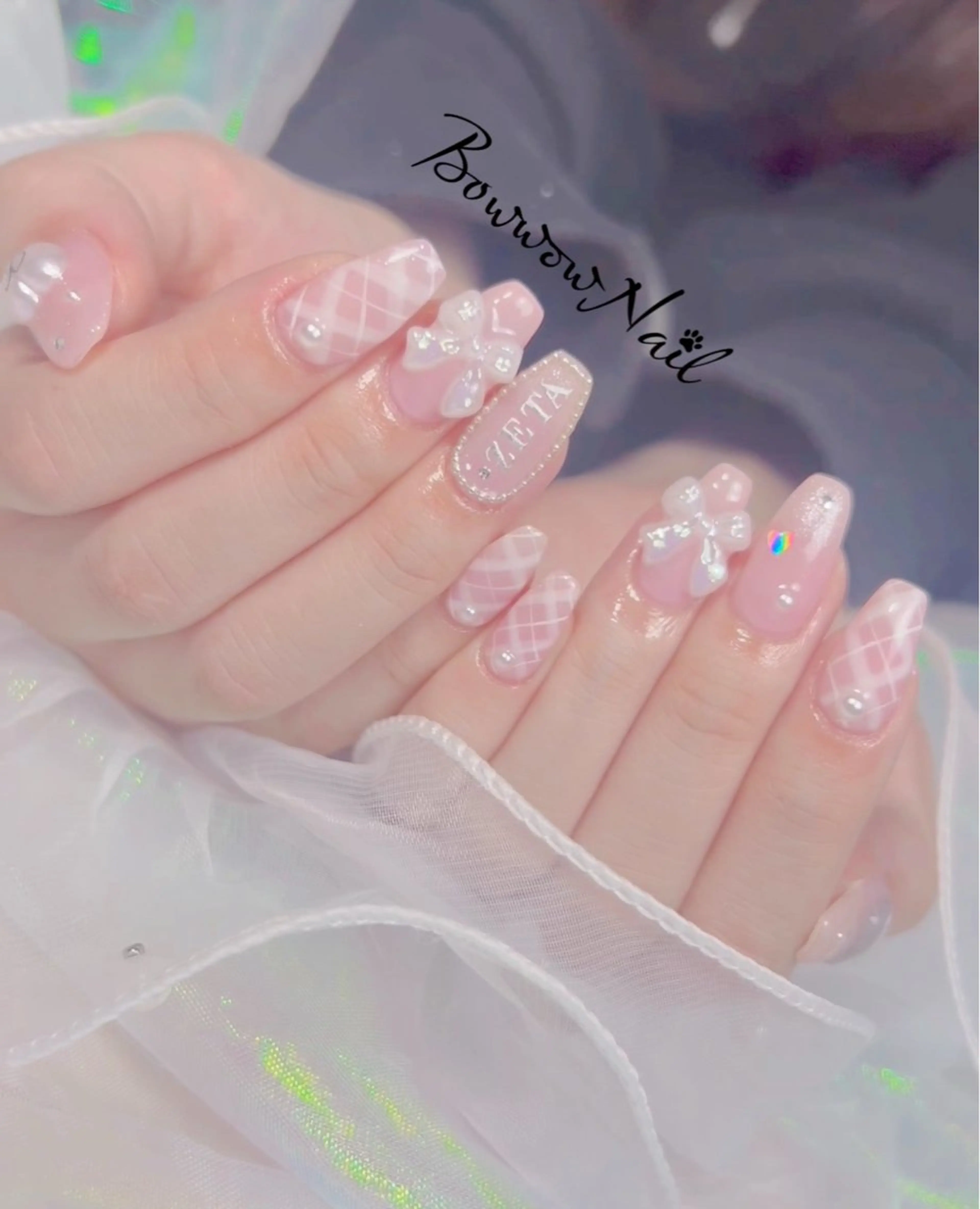 ネイル ハート 韓国ネイル バレンタイン ワンホンネイル 冬ネイル Bow wow Nail さや🧸のネイルデザイン