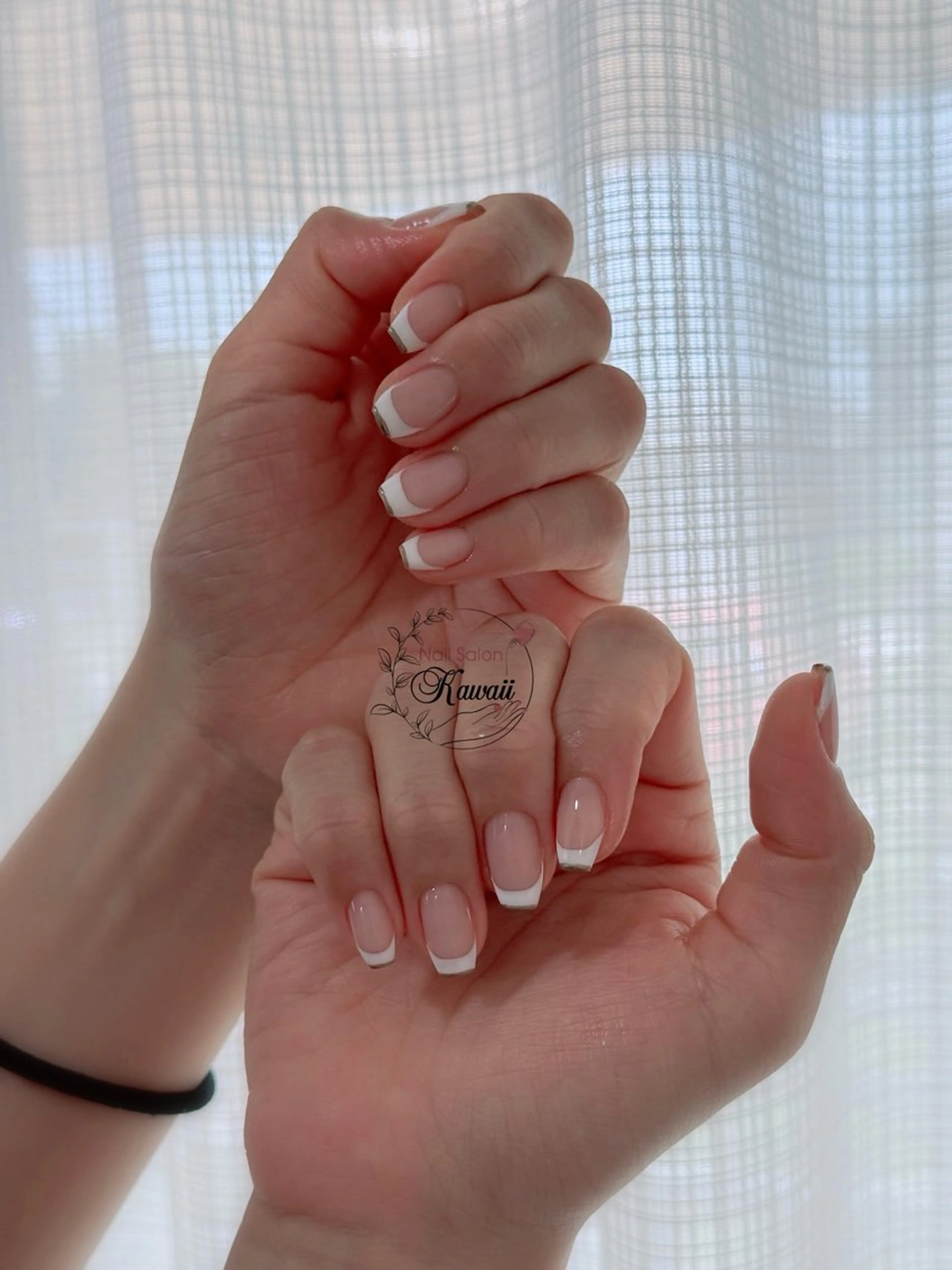 ネイル アートネイル 長さ出し フレンチネイル ジェルネイル 韓国ネイル Kawaii Nail Salon所属・YURI NAIL NARITAのネイルデザイン