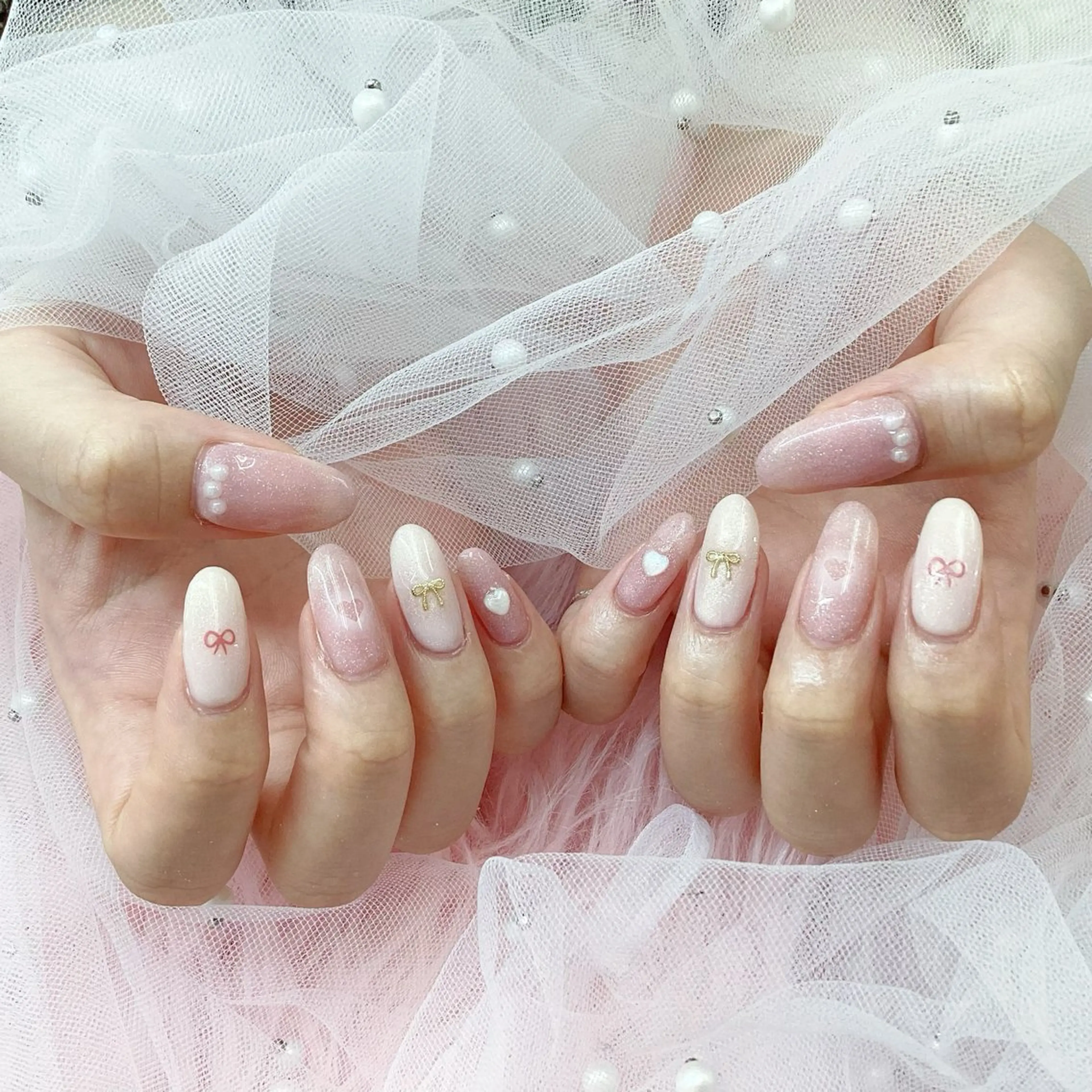 ネイル パーツ全部¥110 サロンミミのネイルデザイン