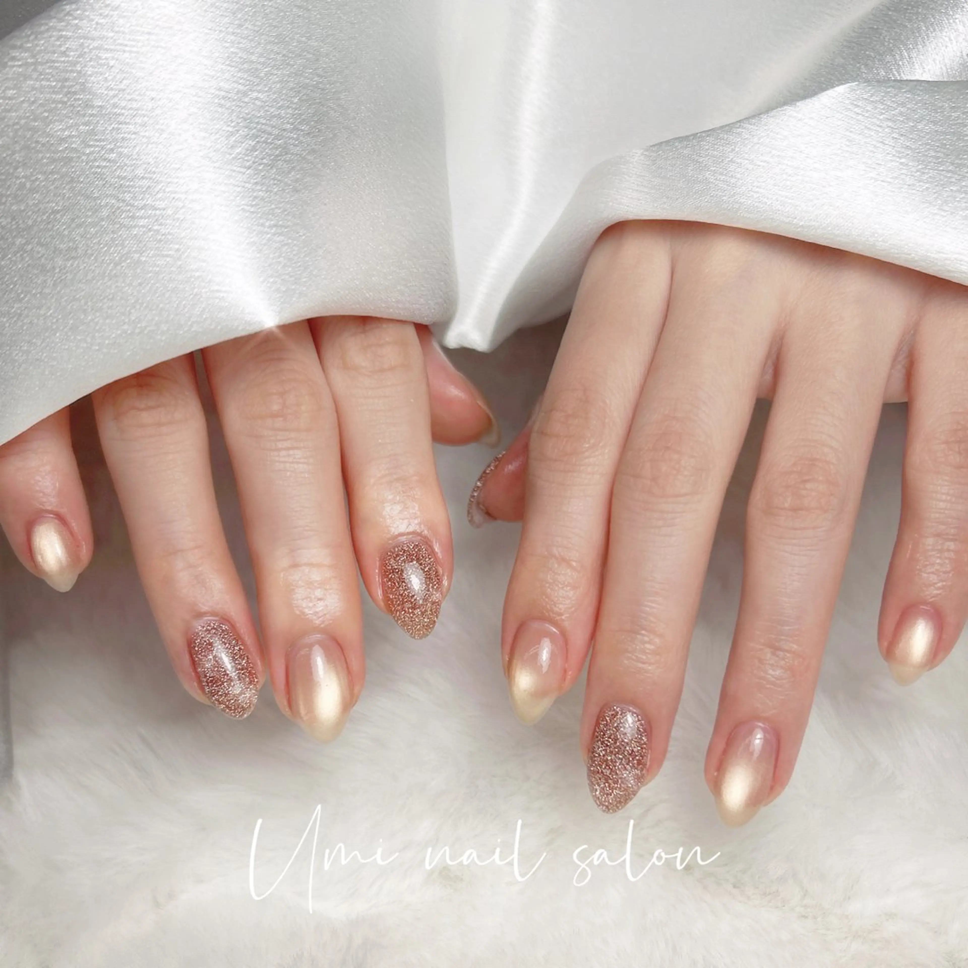 ネイル クリアネイル 成人式 長さ出し フラッシュネイル フットネイル Umi.yuri 🎀のネイルデザイン