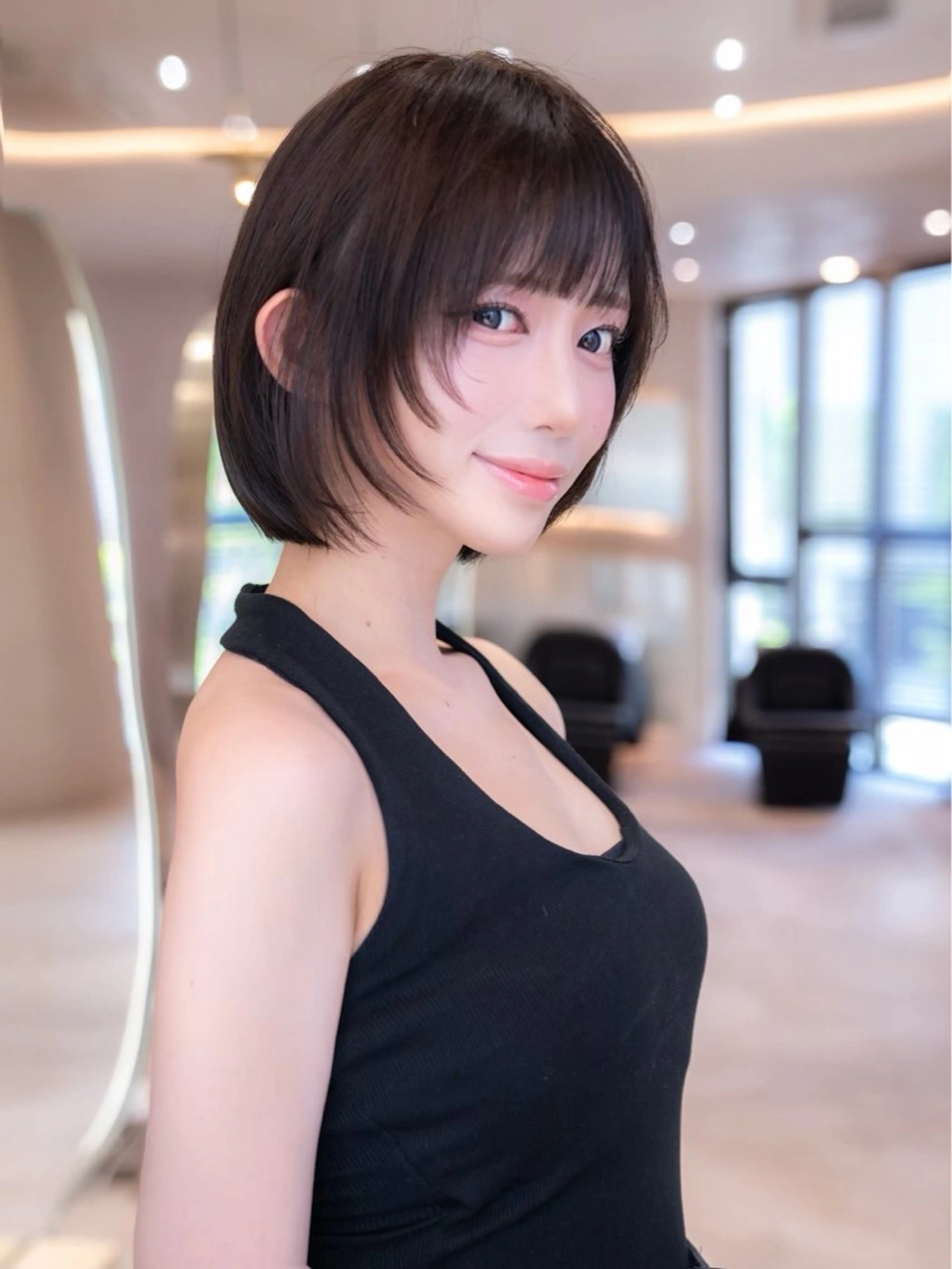 ミディアム カラー 渋谷/レイヤーボブ・ 透明感カラーしょうごのヘアスタイル