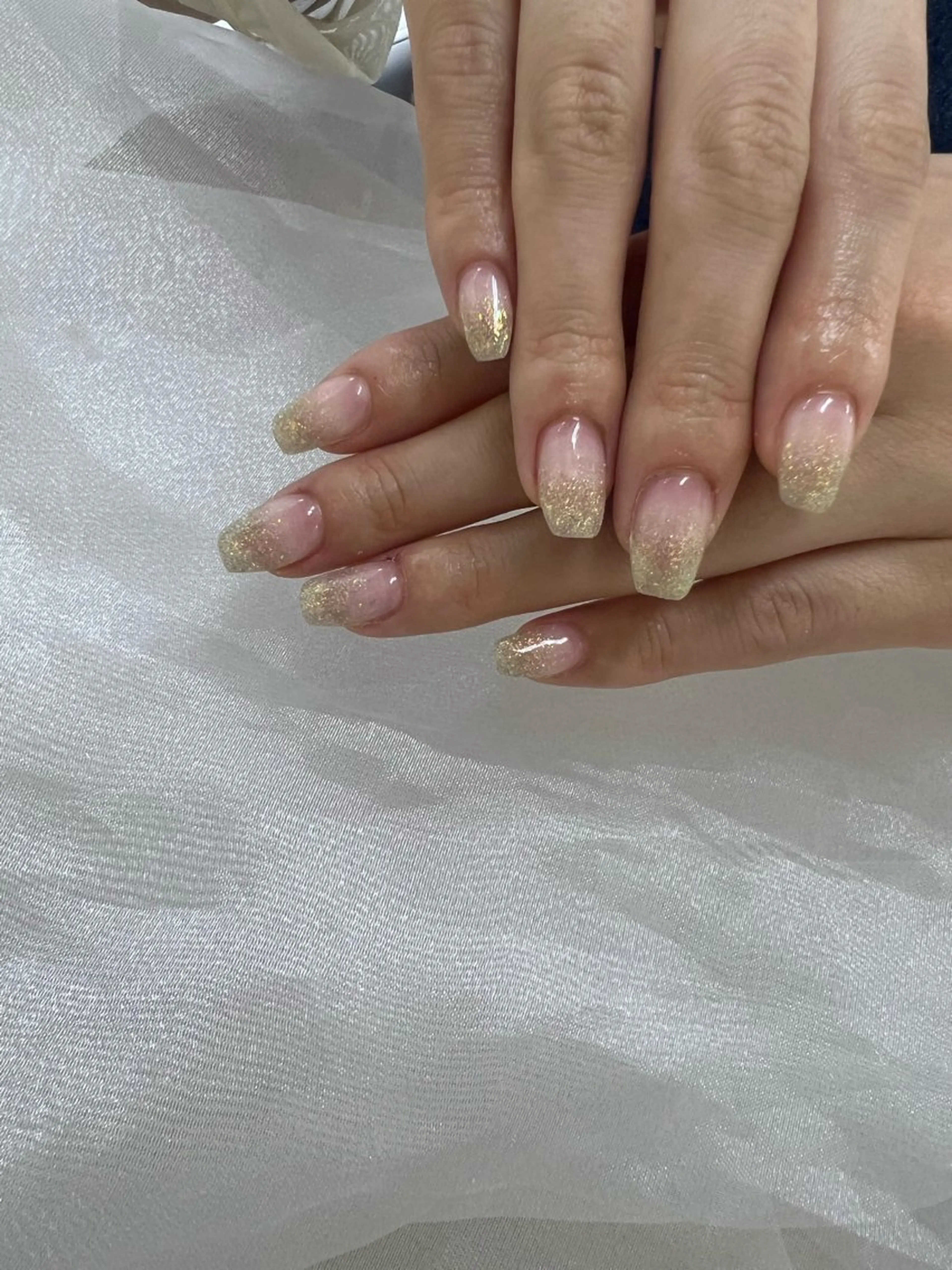 ネイル グラデーション ラメ(グリッター) ラメグラデーション ワンカラーネイル 🌺新小岩VILL Asa.のネイルデザイン