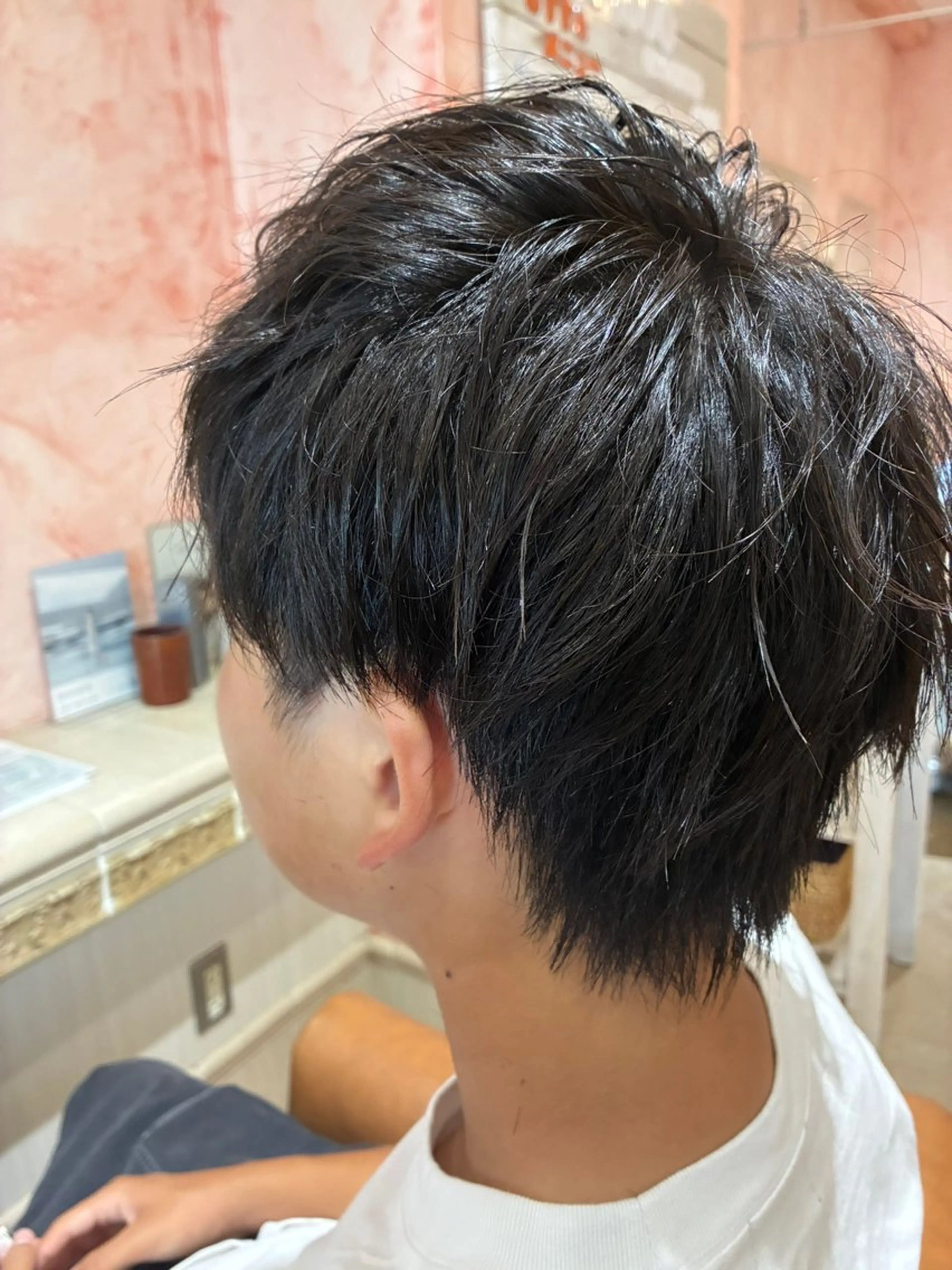 ショート パーマ カット ヘッドスパ おおやま たくみのヘアスタイル