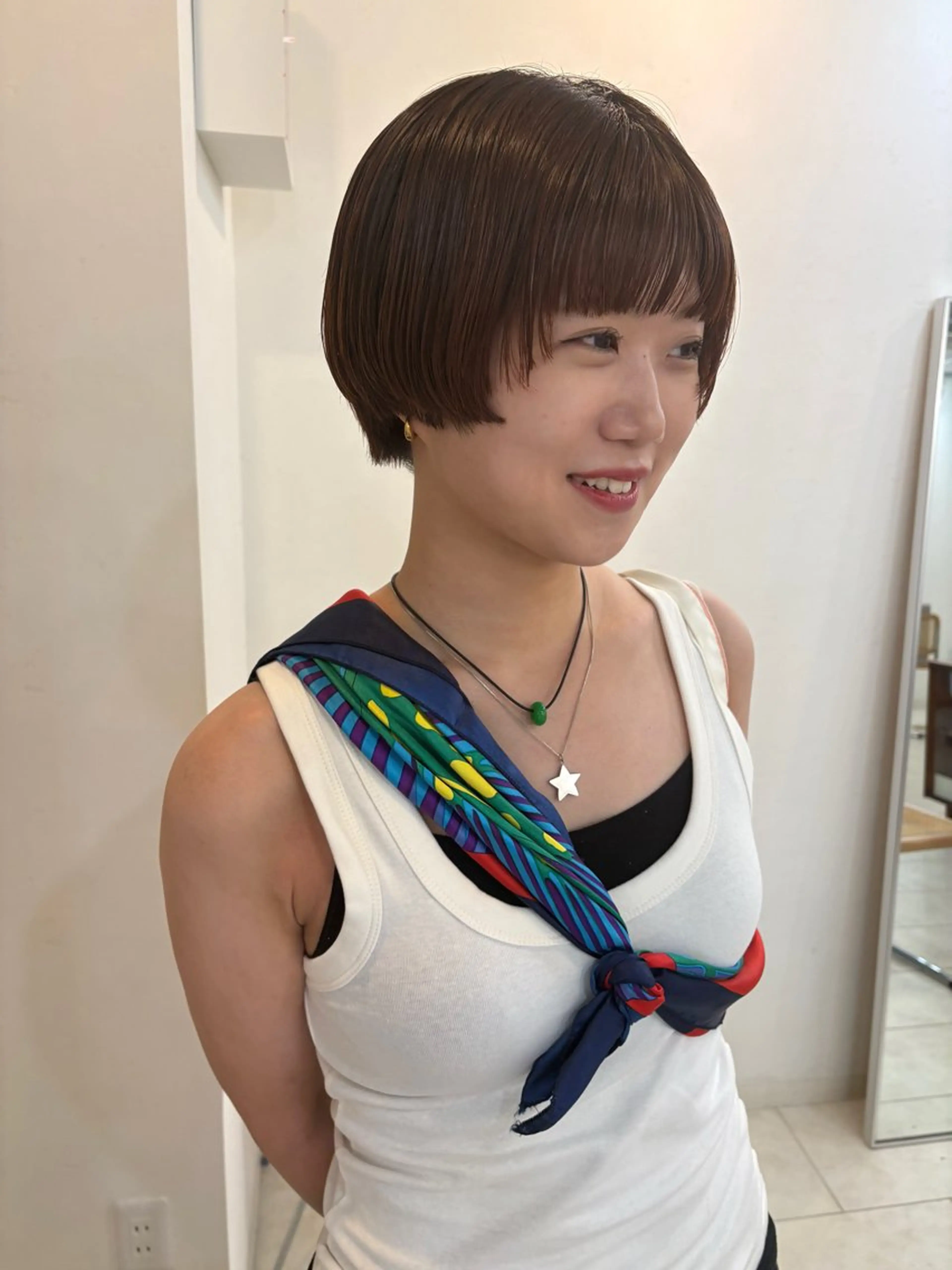 ショート パーマ カット 縮毛矯正 NOUN所属・eri kinjoのヘアスタイル